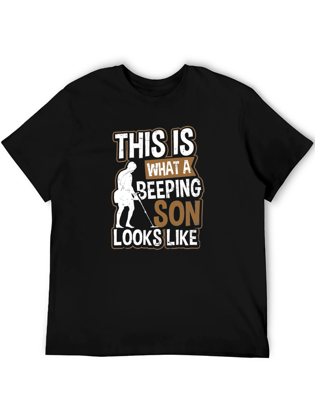 Camiseta Negra: Hijo Detector de Metales