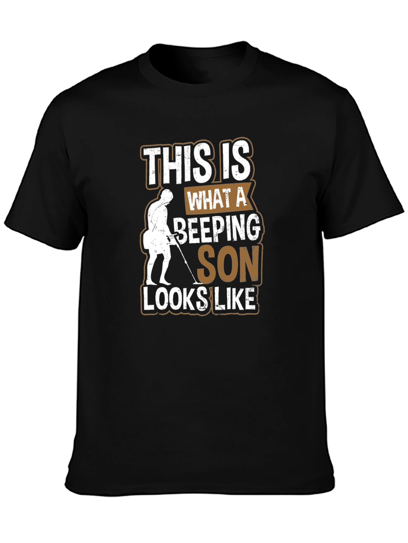 Camiseta Negra: Hijo Detector de Metales