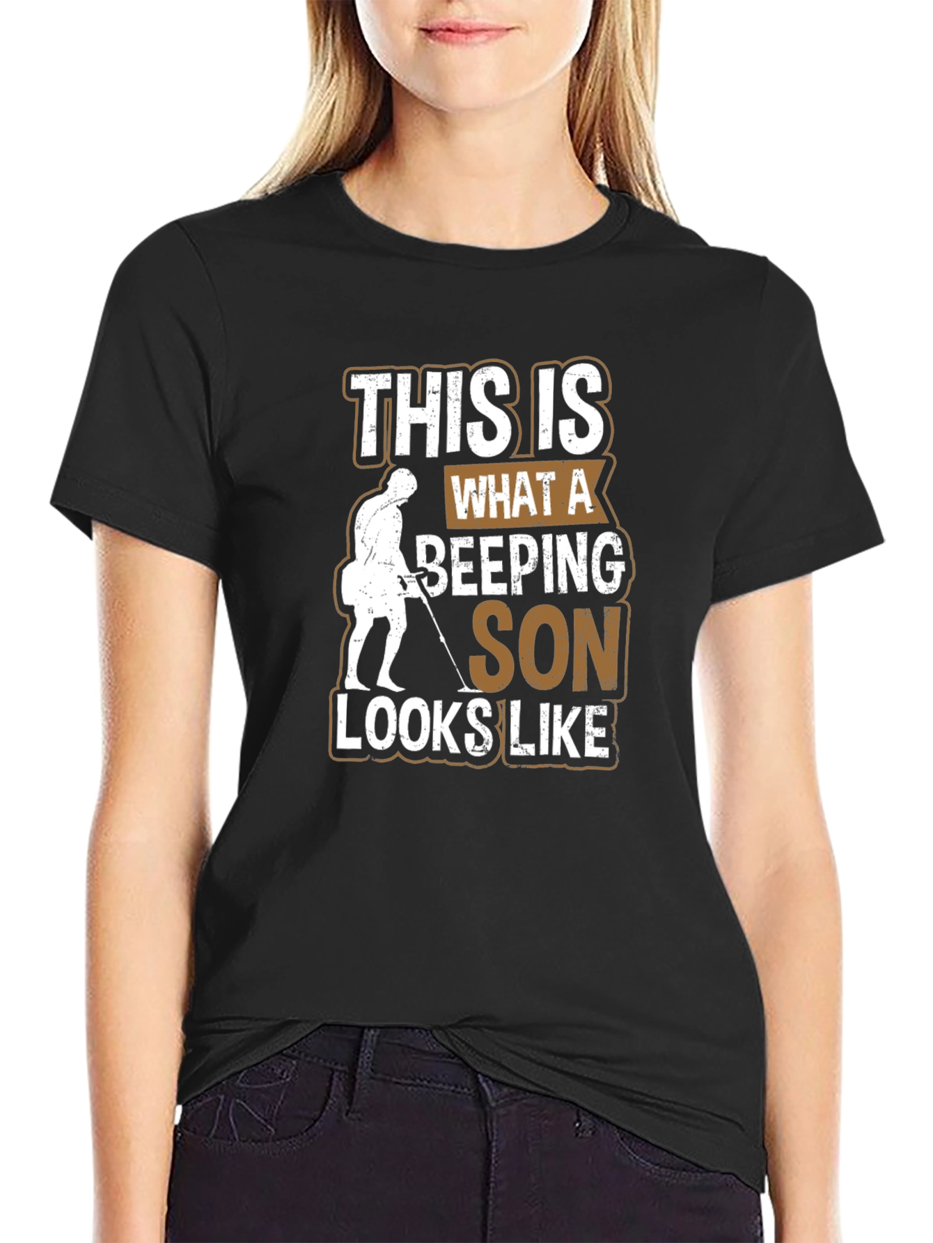 Camiseta Negra: Hijo Detector de Metales