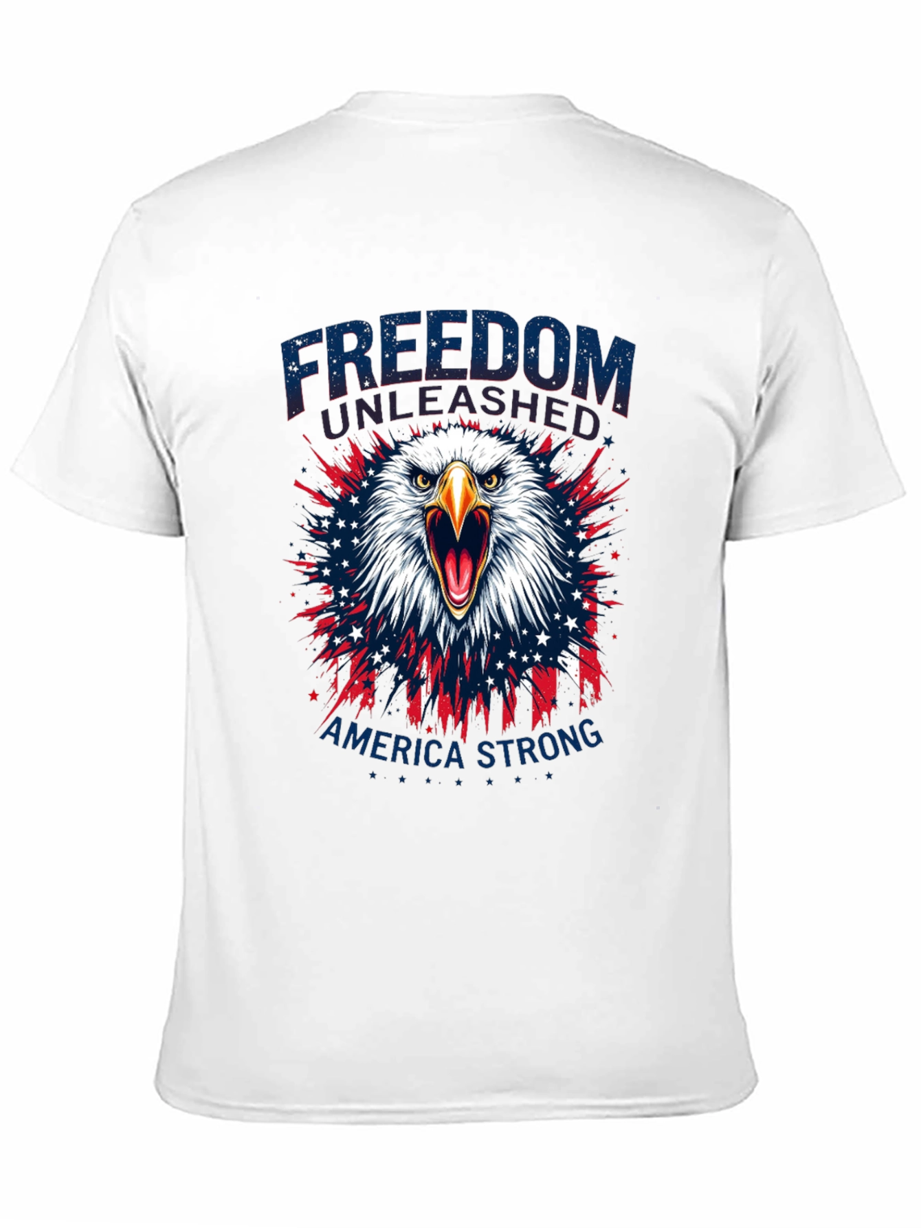 Camiseta Negra: Libertad y Fuerza Americana