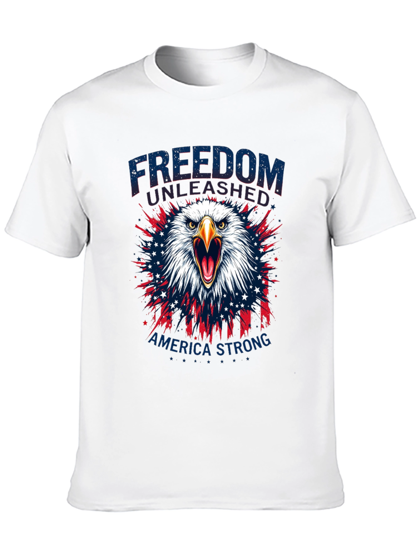 Camiseta Negra: Libertad y Fuerza Americana