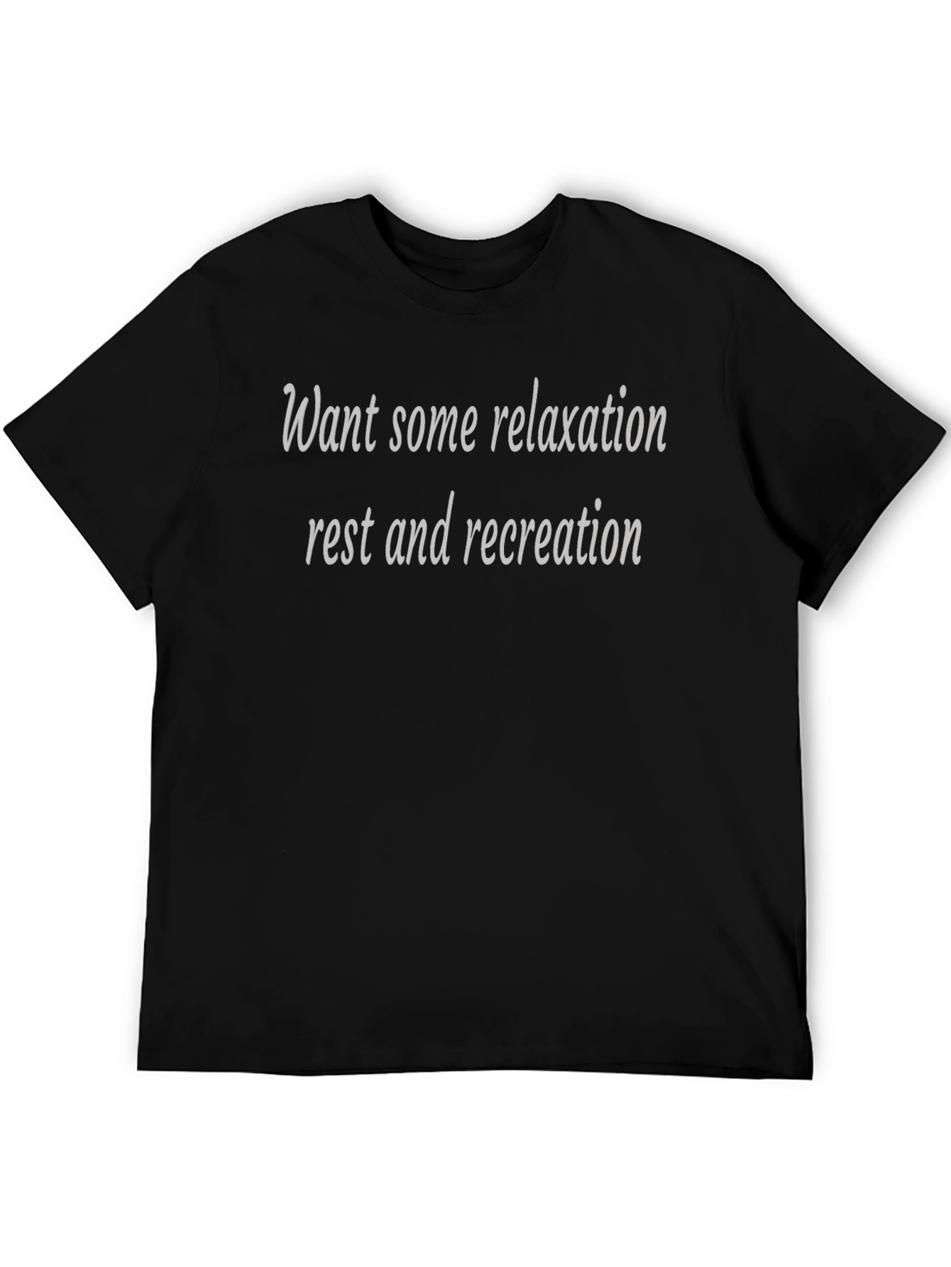Camiseta Negra: Relax Descanso y Recreación