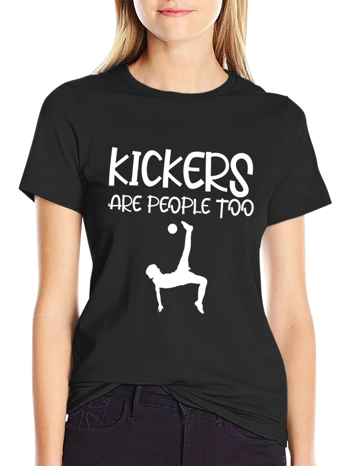 Camiseta Negra: Kickers Are People Too