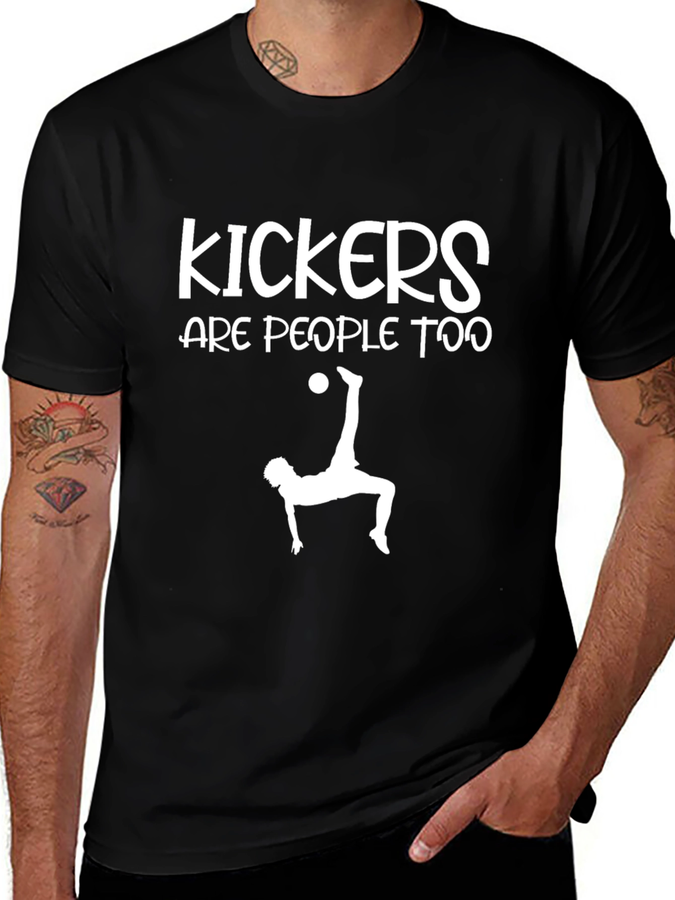 Camiseta Negra: Kickers Are People Too