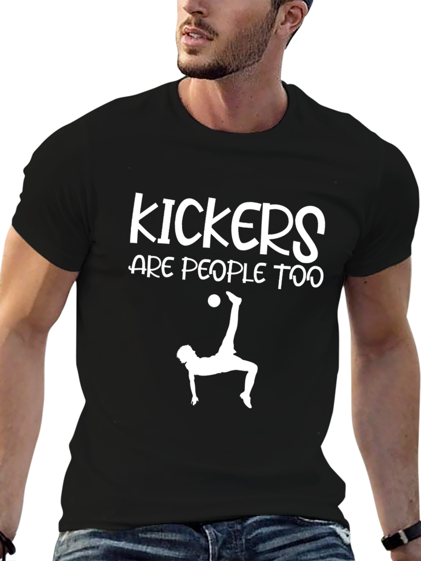 Camiseta Negra: Kickers Are People Too