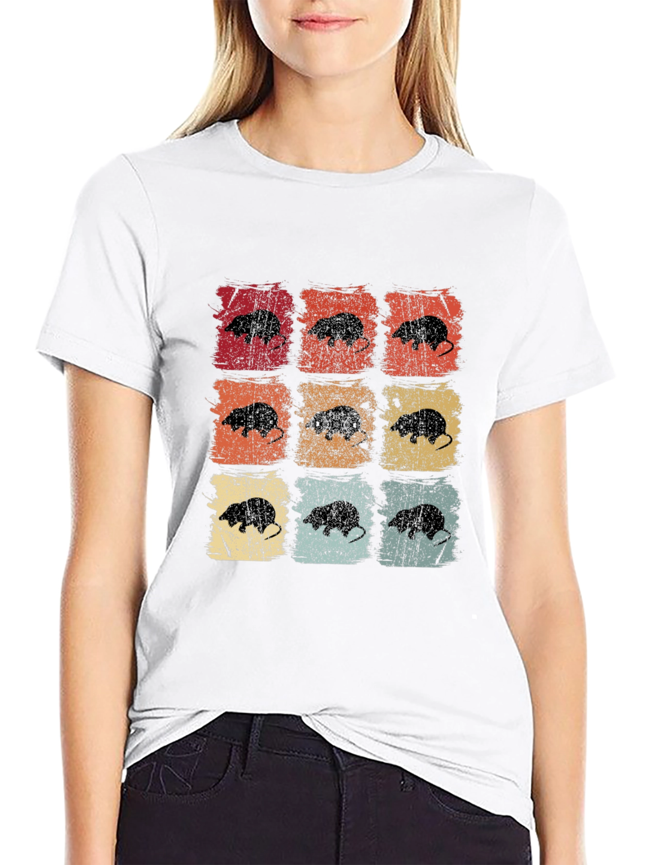 Camiseta Retro con Diseño de Topos para Hombre