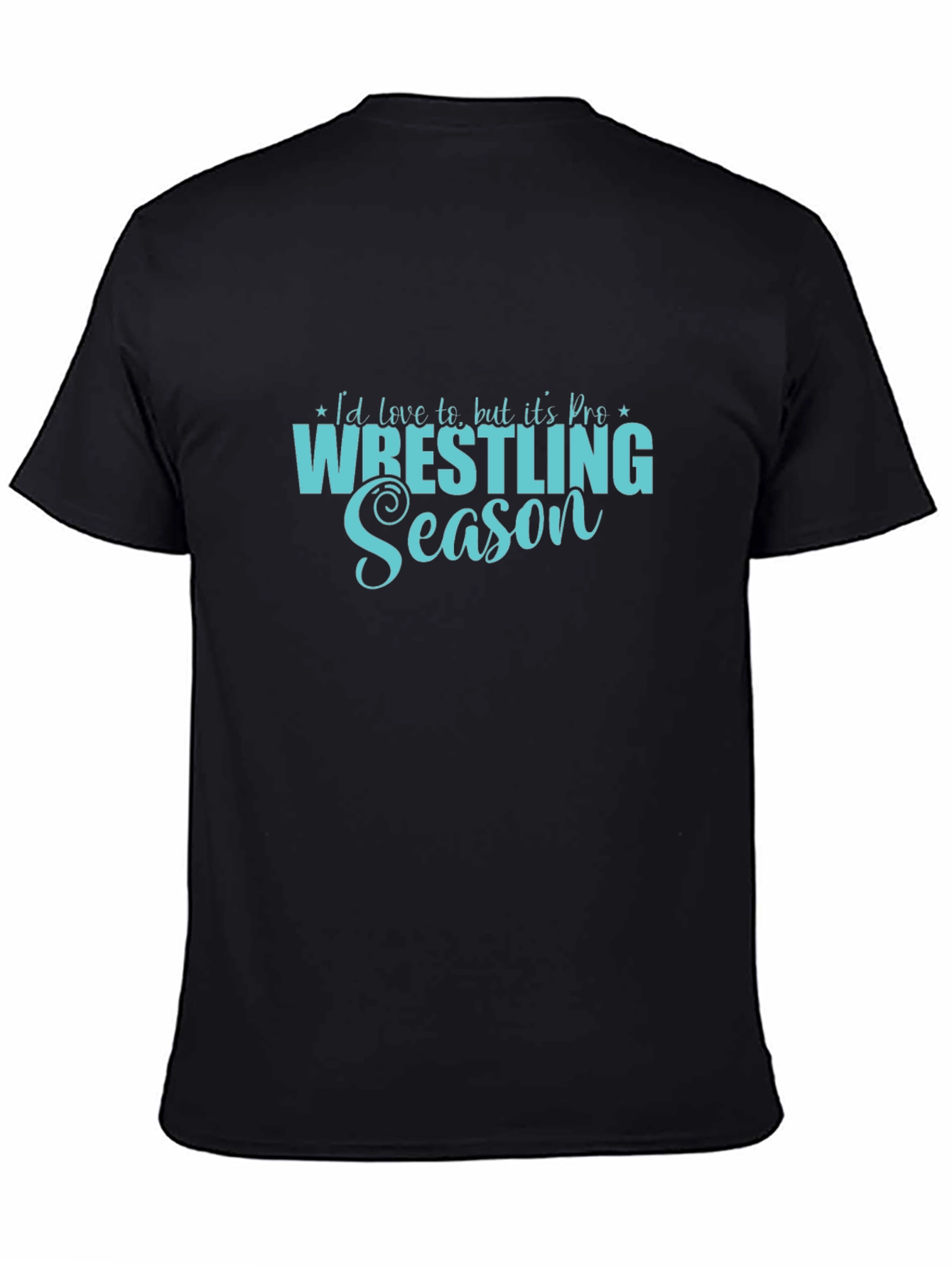 Camiseta Negra Wrestling Season para Hombre