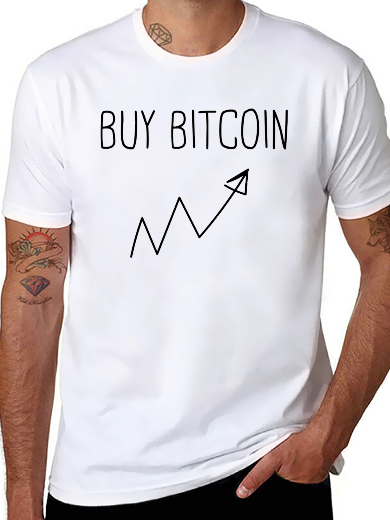 Camiseta Hombre Buy Bitcoin Negra