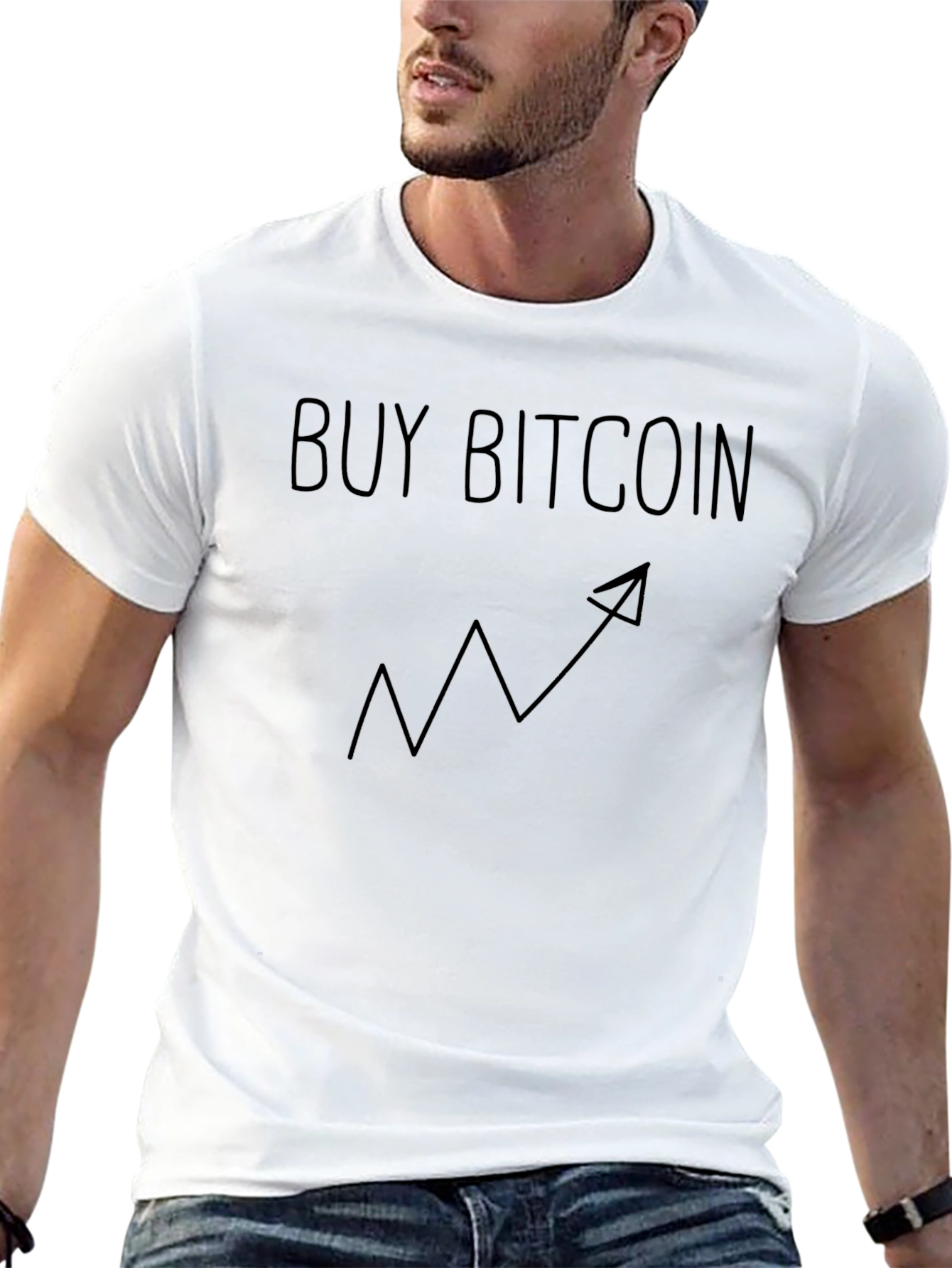 Camiseta Hombre Buy Bitcoin Negra