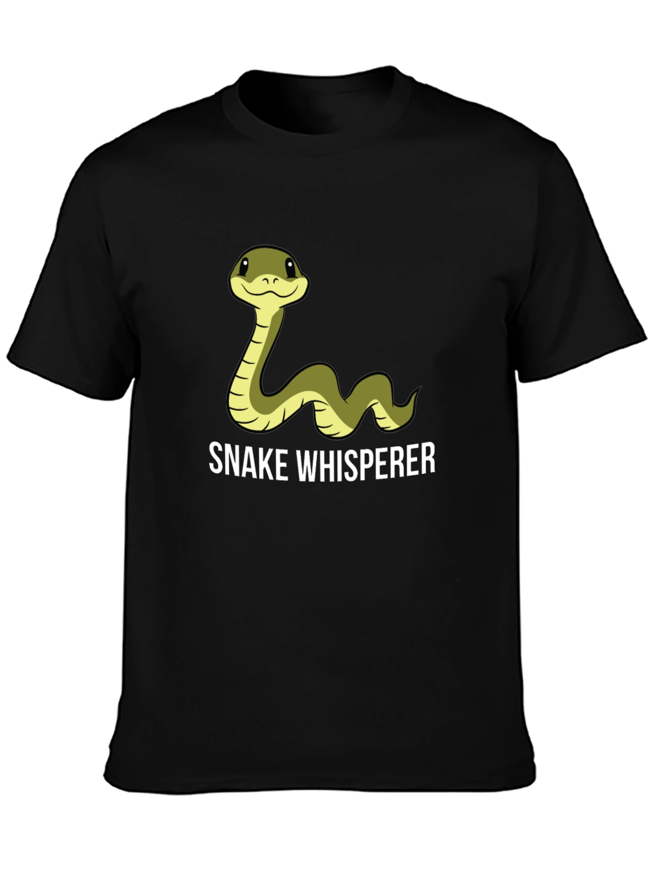 Camiseta Negra Snake Whisperer con Diseño de Serpiente