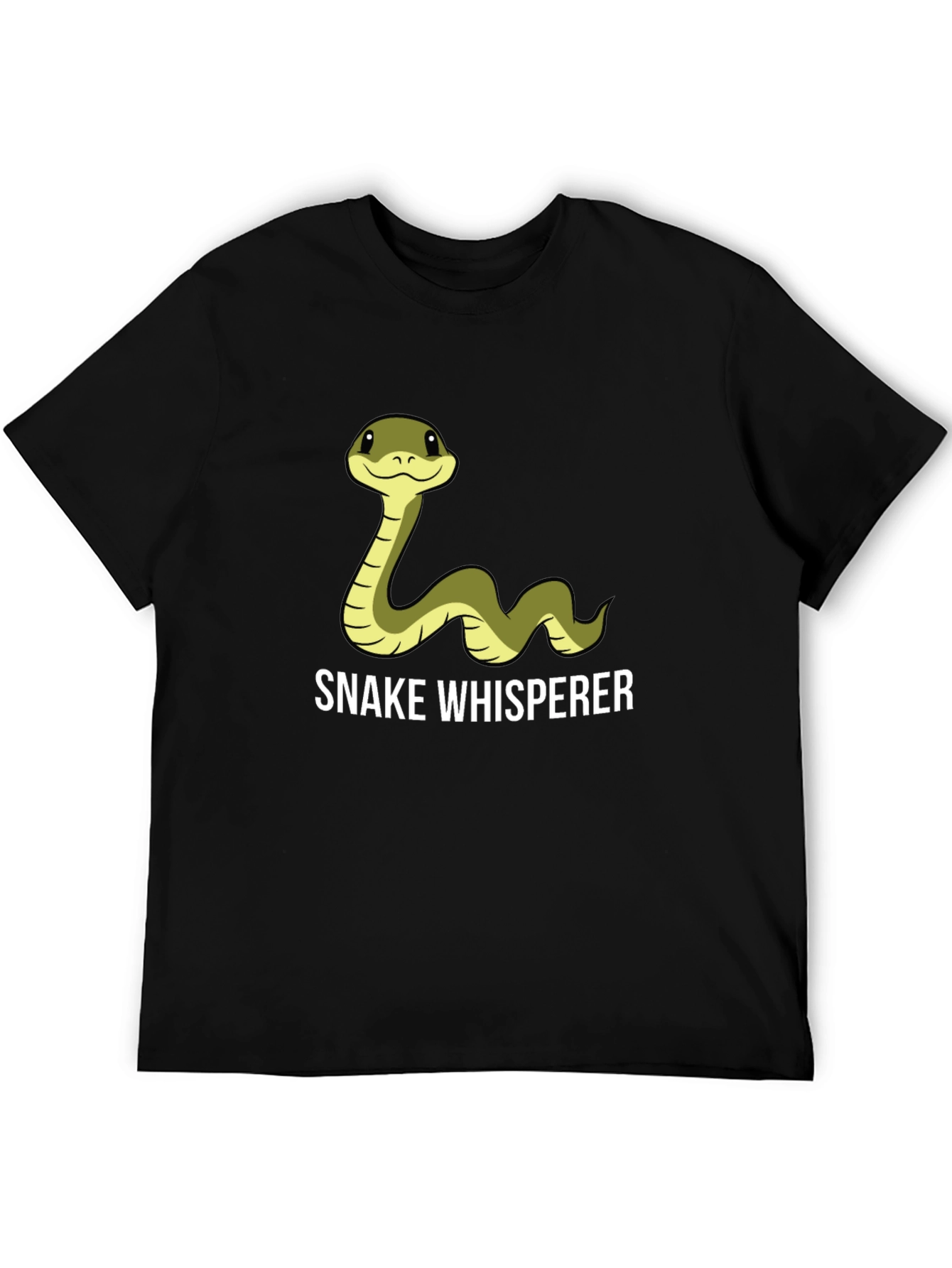 Camiseta Negra Snake Whisperer con Diseño de Serpiente