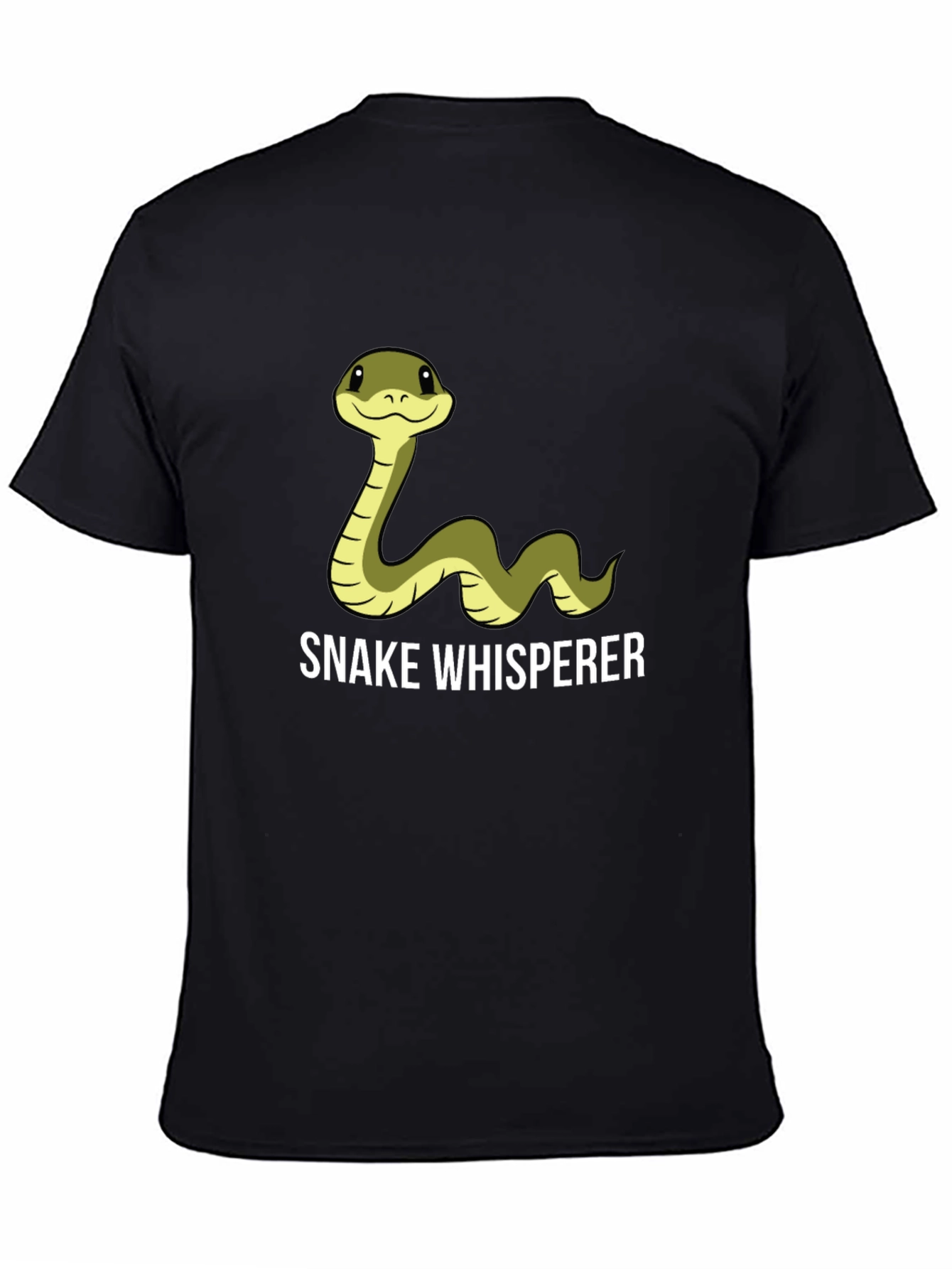 Camiseta Negra Snake Whisperer con Diseño de Serpiente