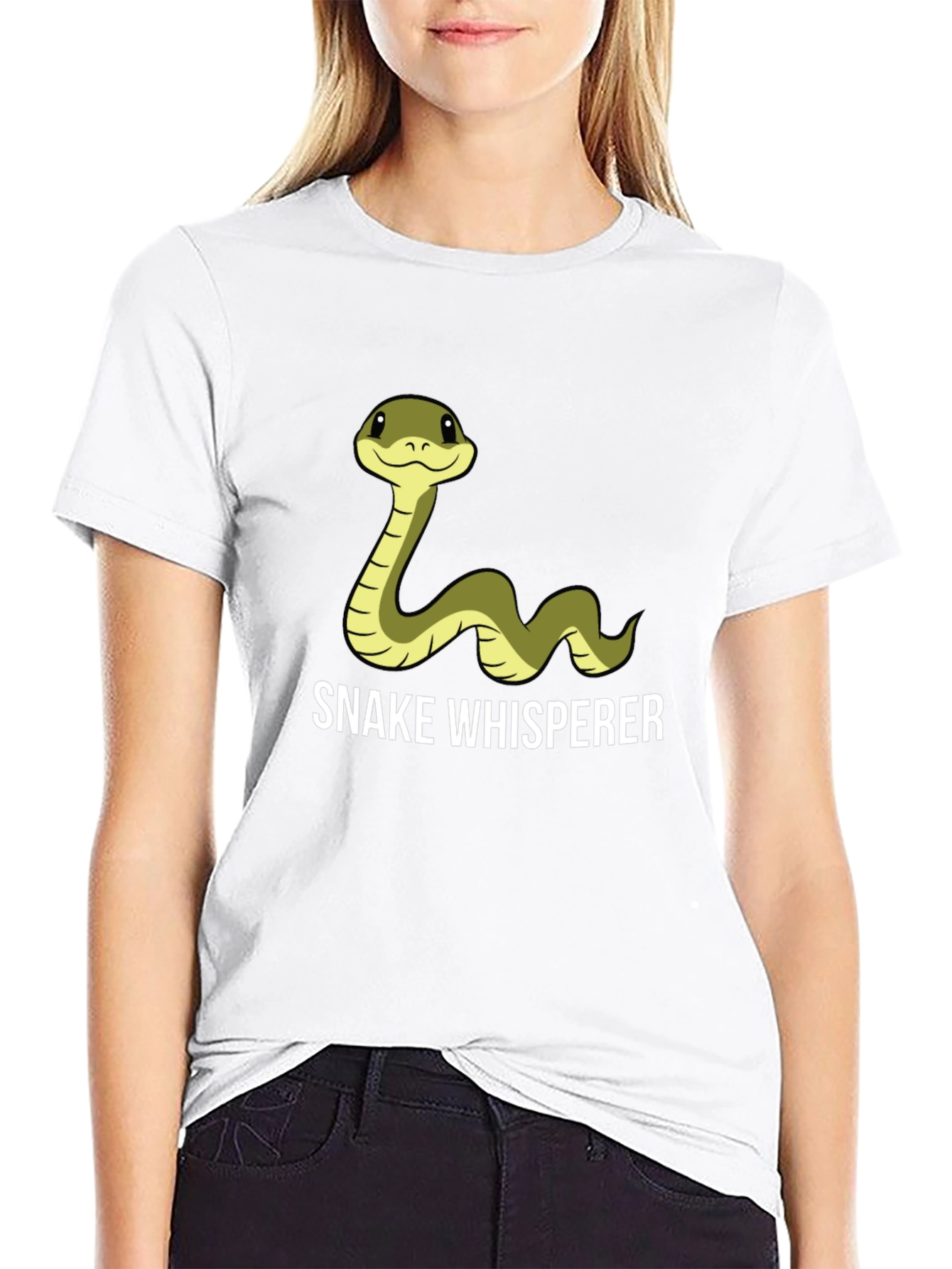 Camiseta Negra Snake Whisperer con Diseño de Serpiente