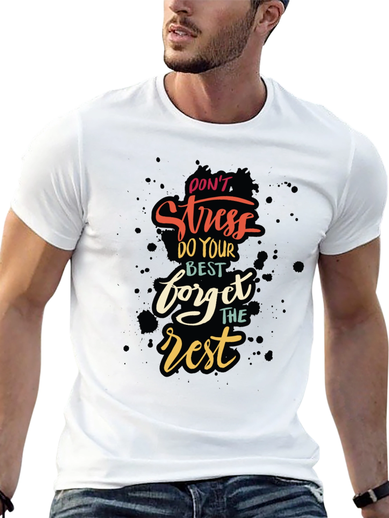 Camiseta Negra con Diseño Motivacional