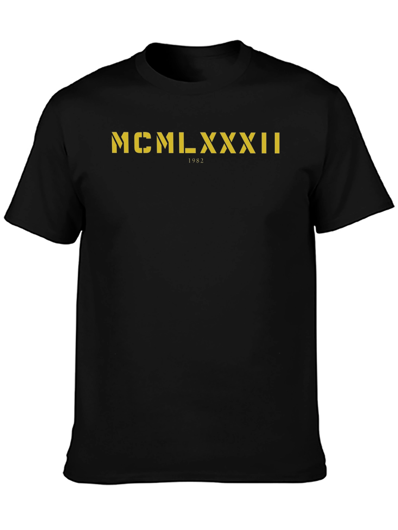 Camiseta Negra Clásica 1982 Estilo Retro
