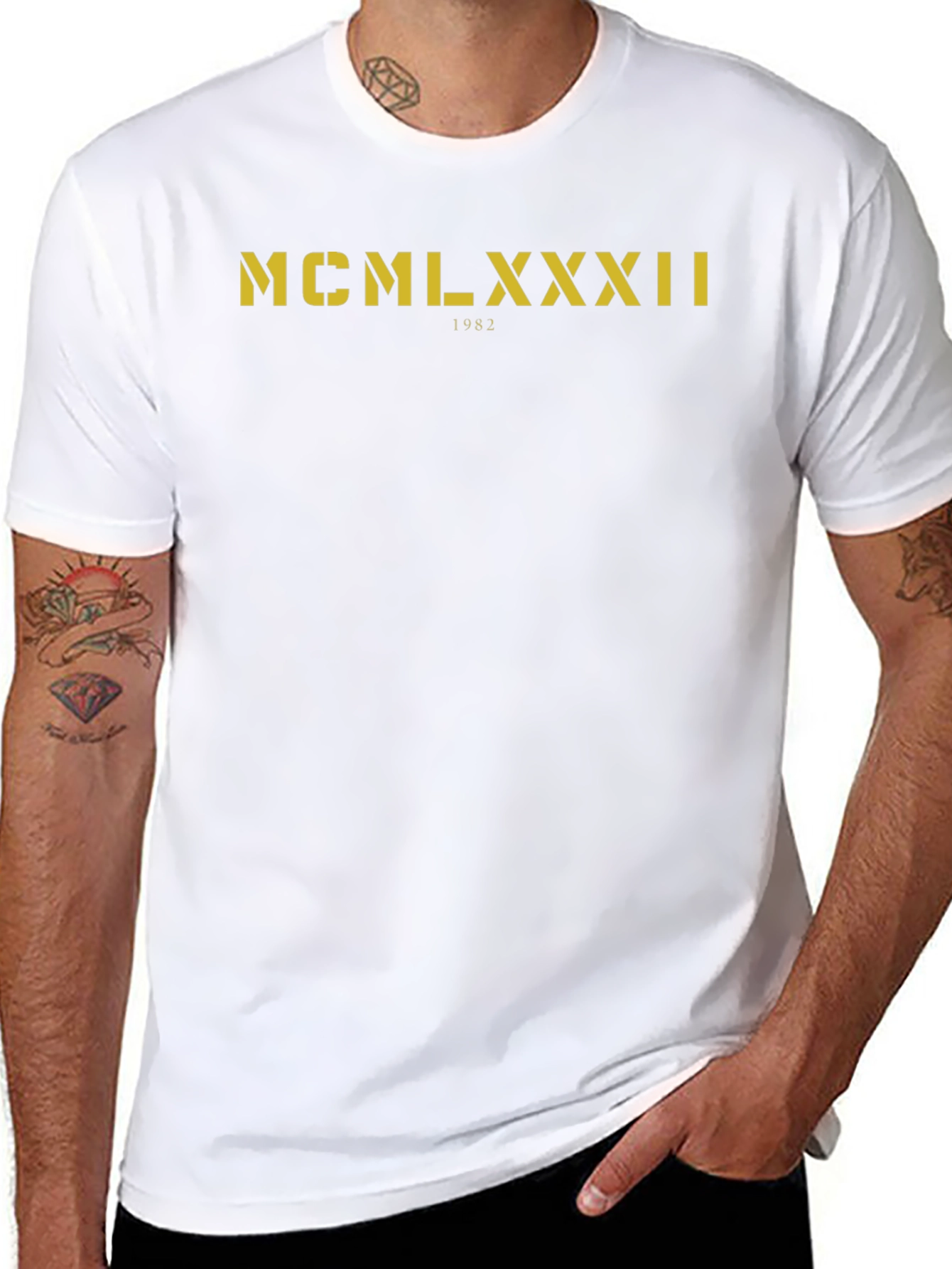 Camiseta Negra Clásica 1982 Estilo Retro