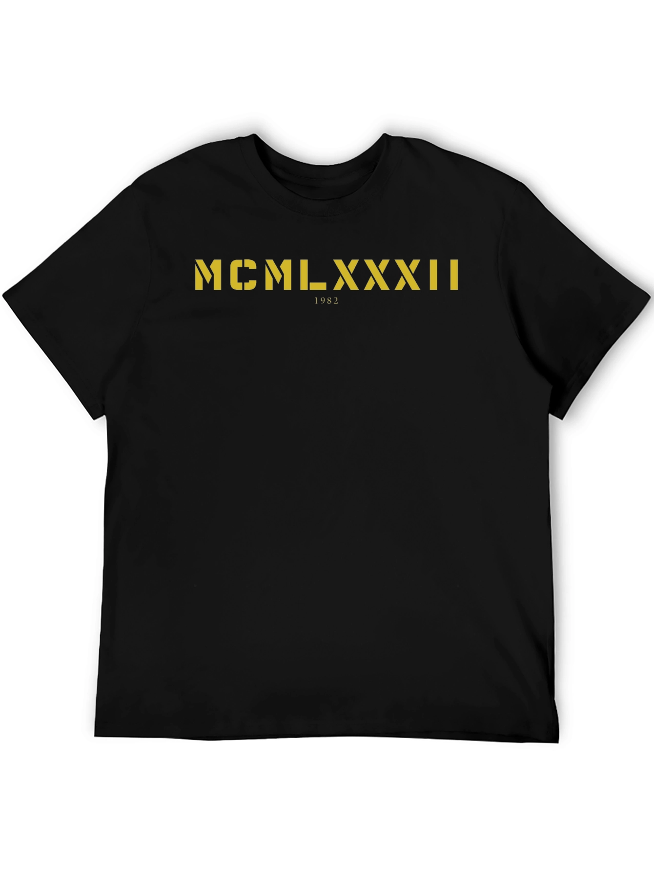 Camiseta Negra Clásica 1982 Estilo Retro