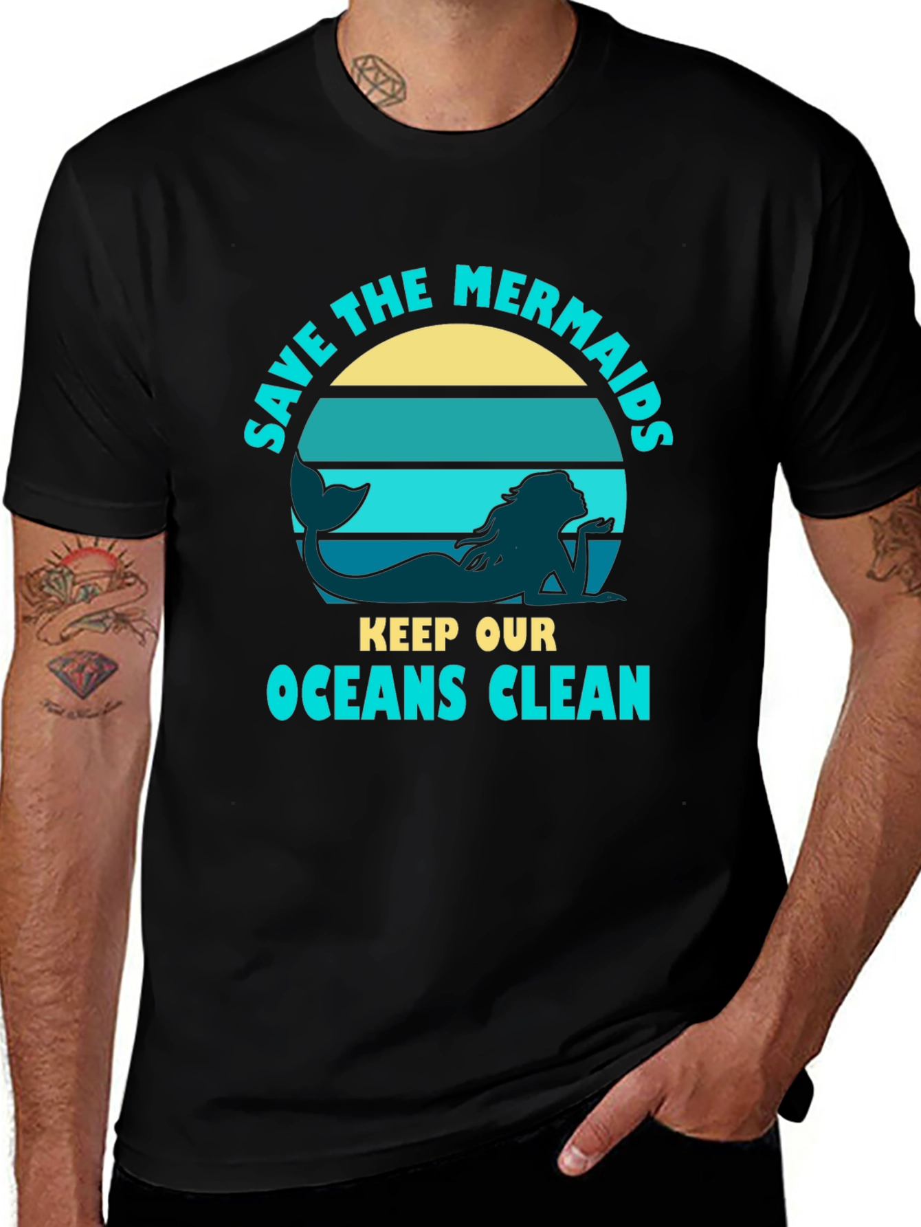 Camiseta Negra Salva a las Sirenas