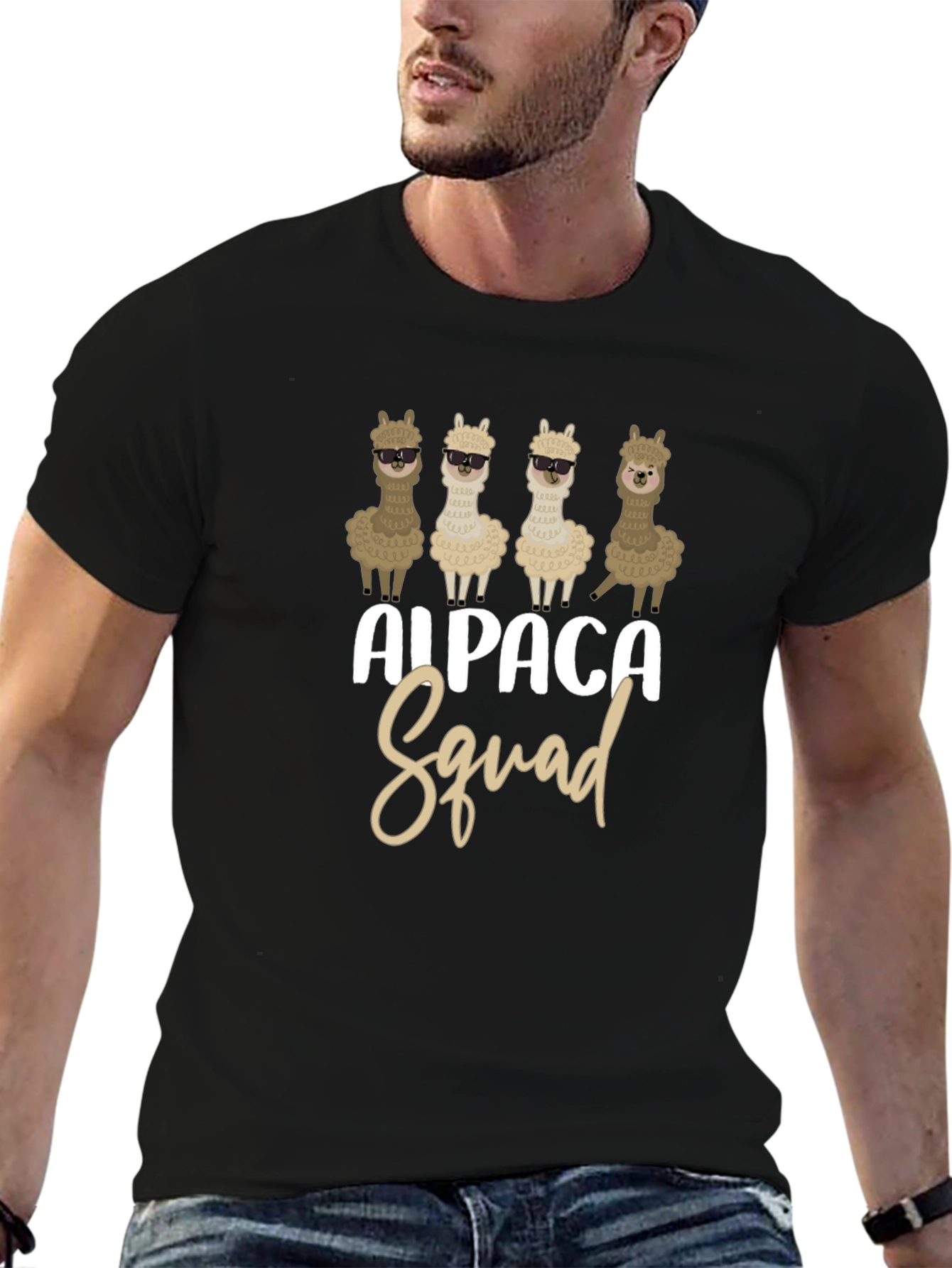 Camiseta Negra Alpaca Squad