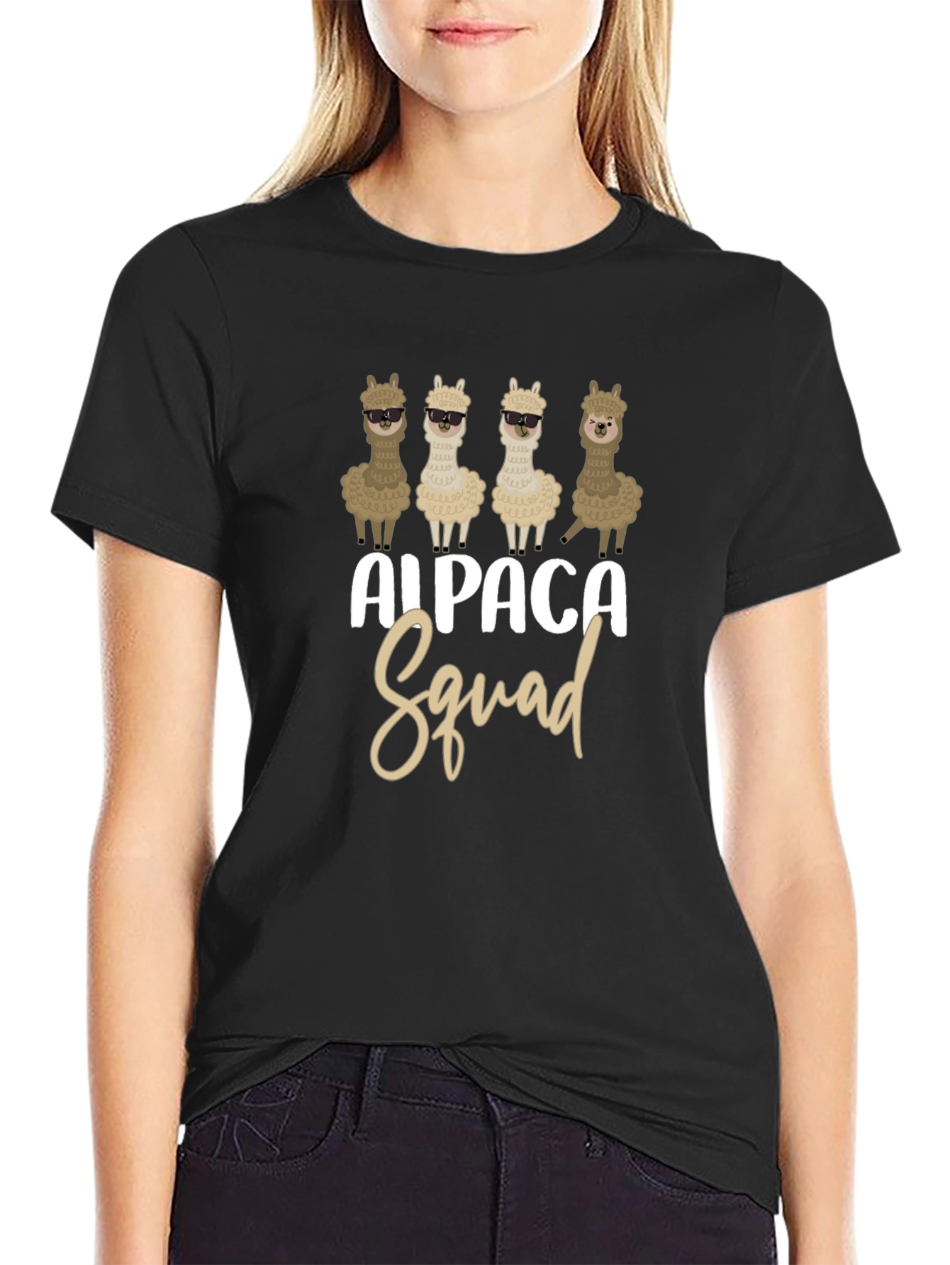 Camiseta Negra Alpaca Squad