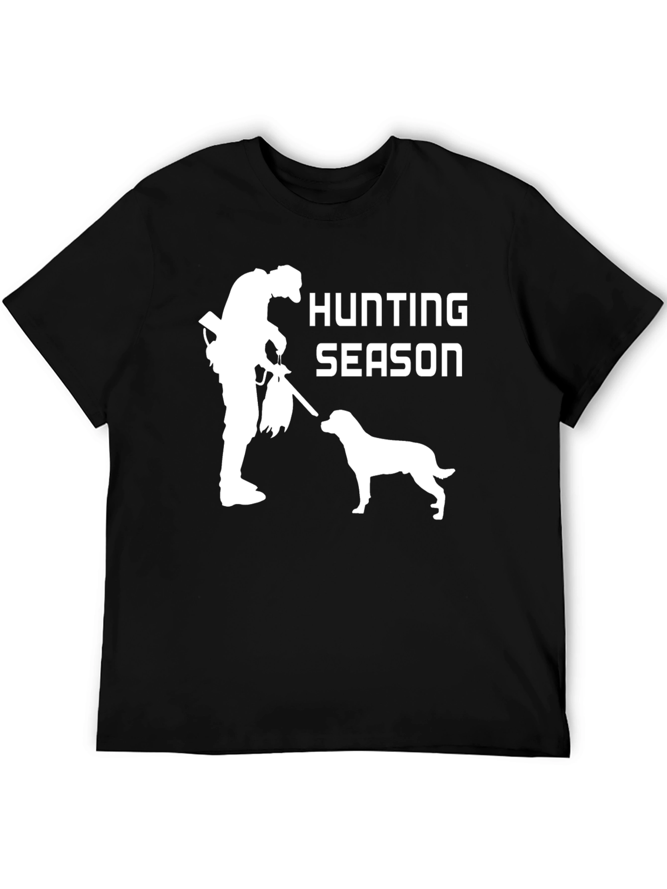 Camiseta Negra: Temporada de Caza con Perro