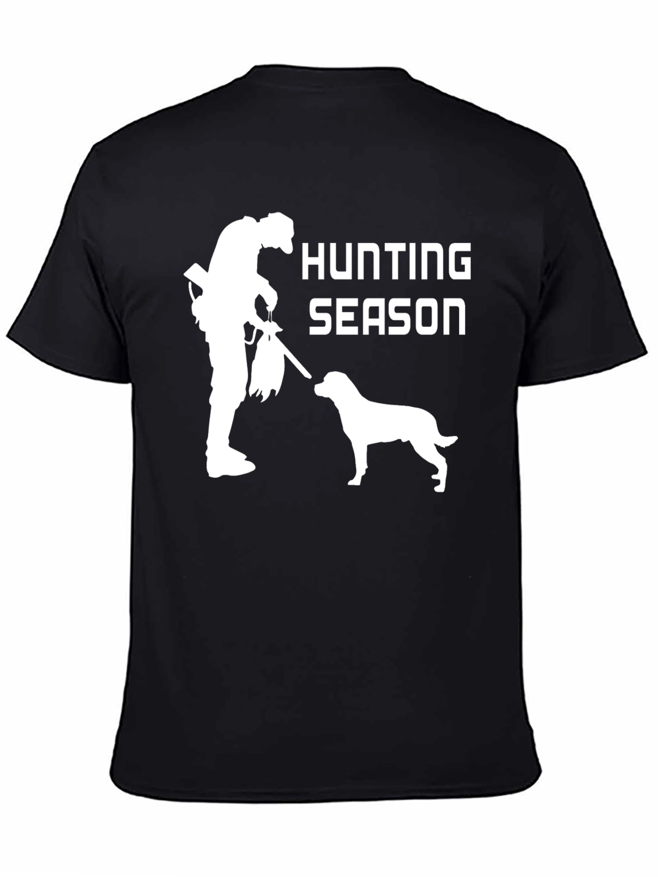 Camiseta Negra: Temporada de Caza con Perro