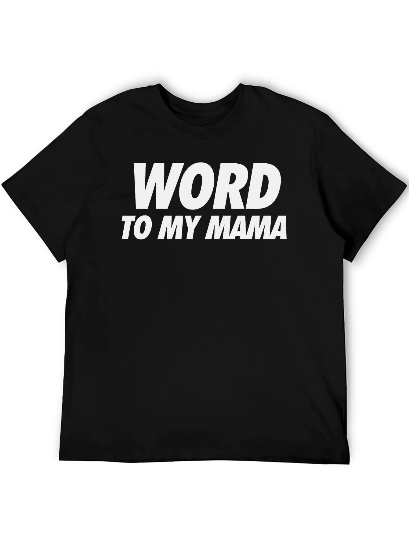 Camiseta Negra Word to My Mama Casual