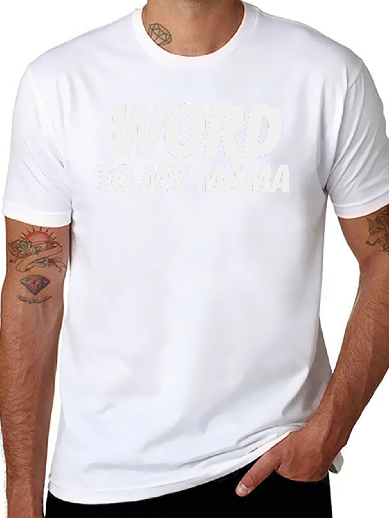Camiseta Negra Word to My Mama Casual