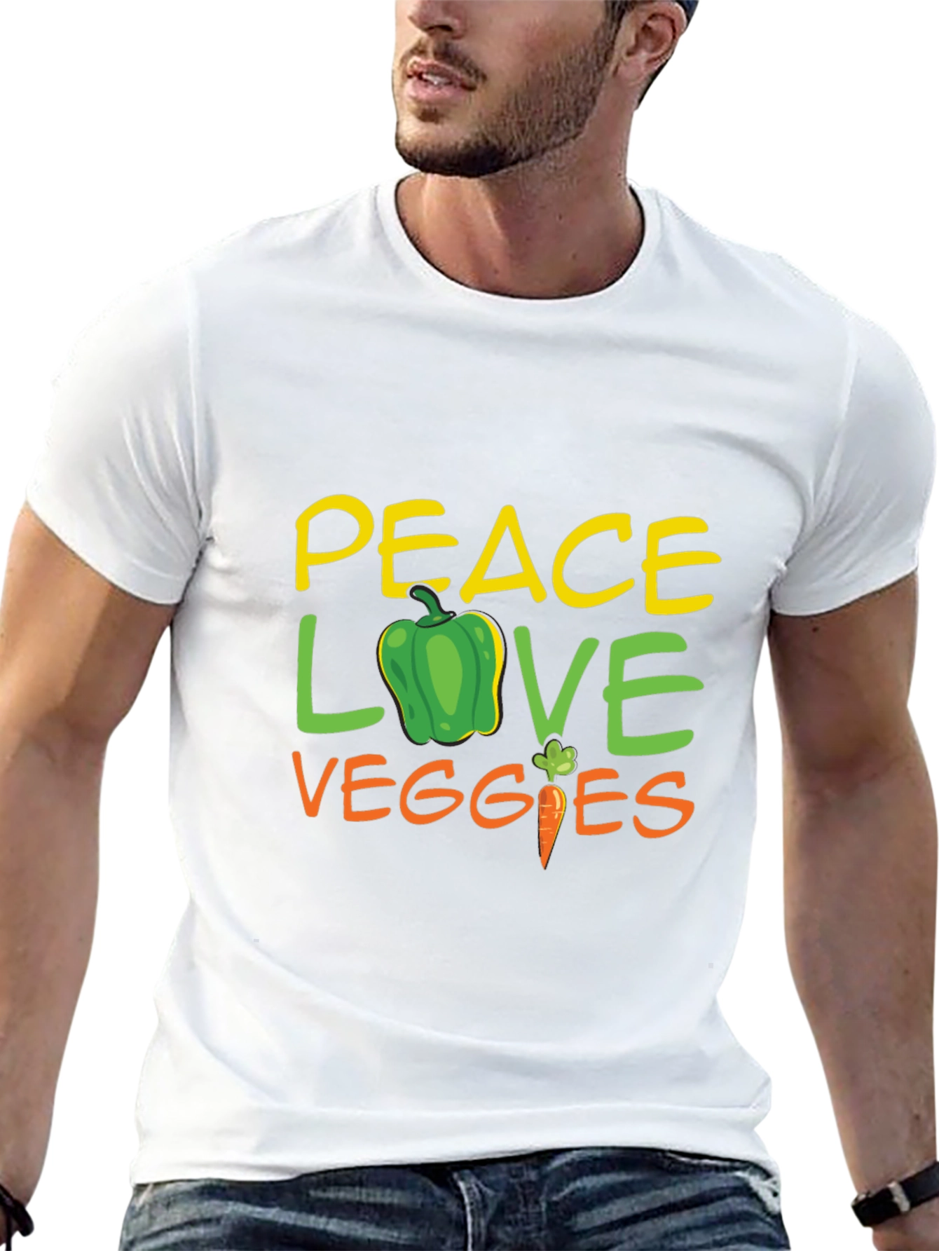 Camiseta Negra - Paz Amor Vegetales