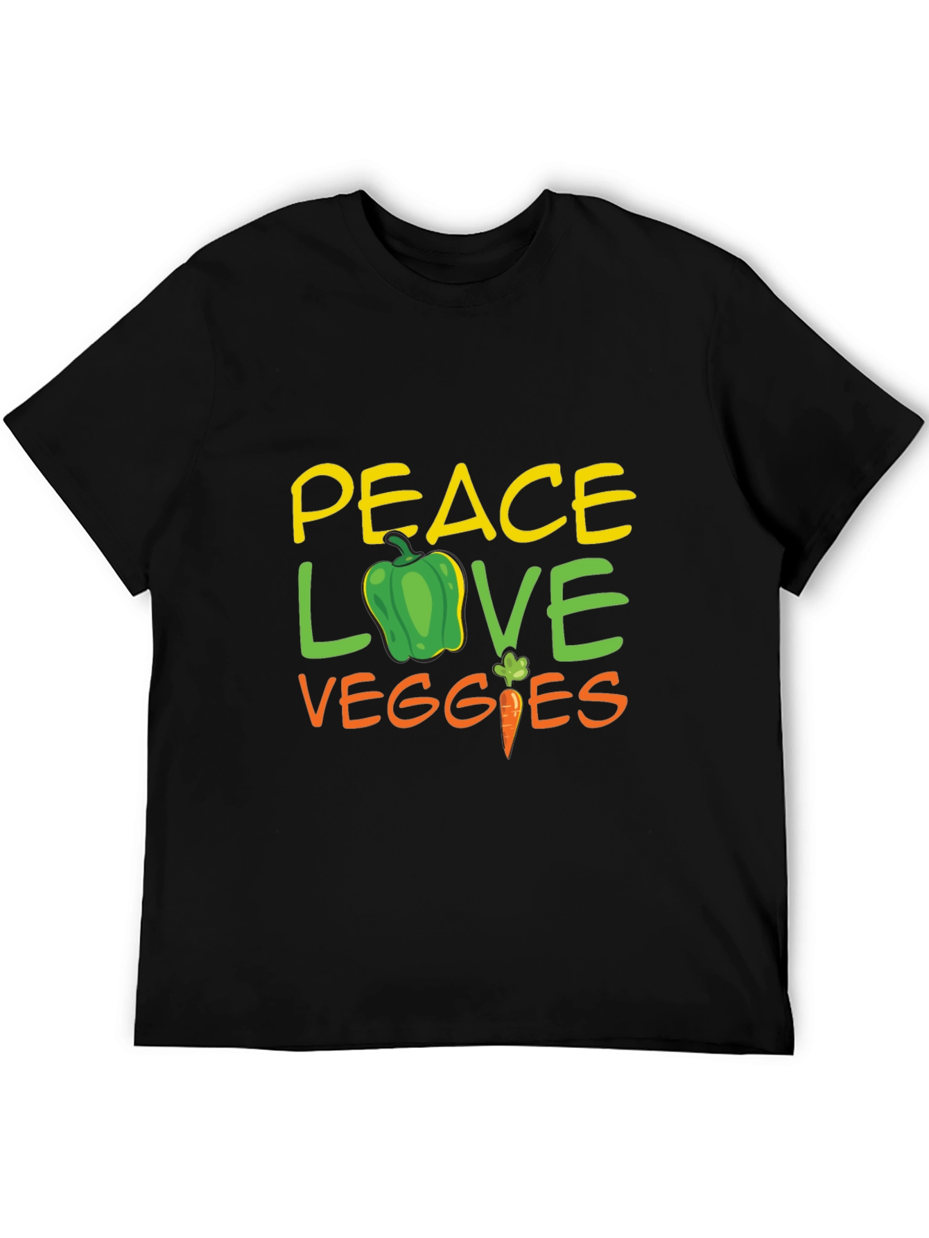 Camiseta Negra - Paz Amor Vegetales