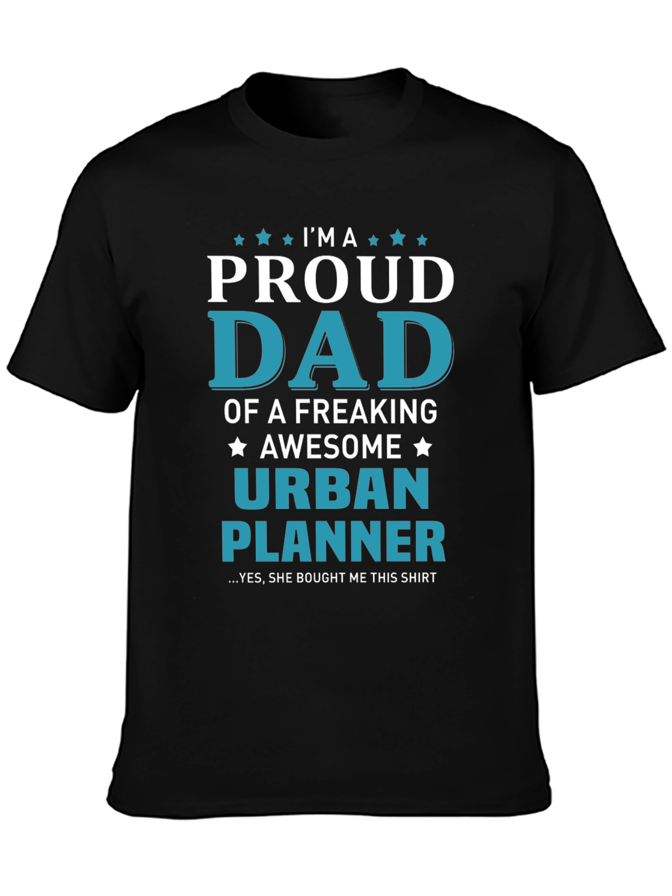 Camiseta Negra: Papá Orgulloso Planificador Urbano