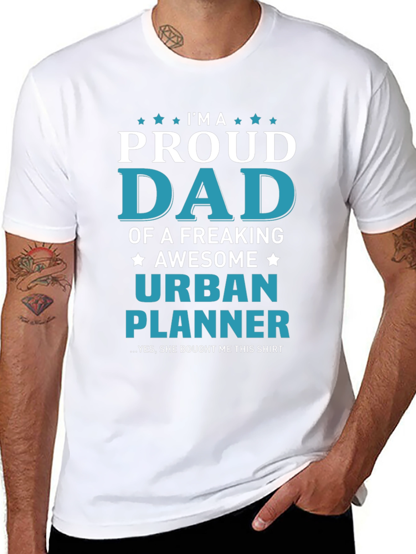 Camiseta Negra: Papá Orgulloso Planificador Urbano