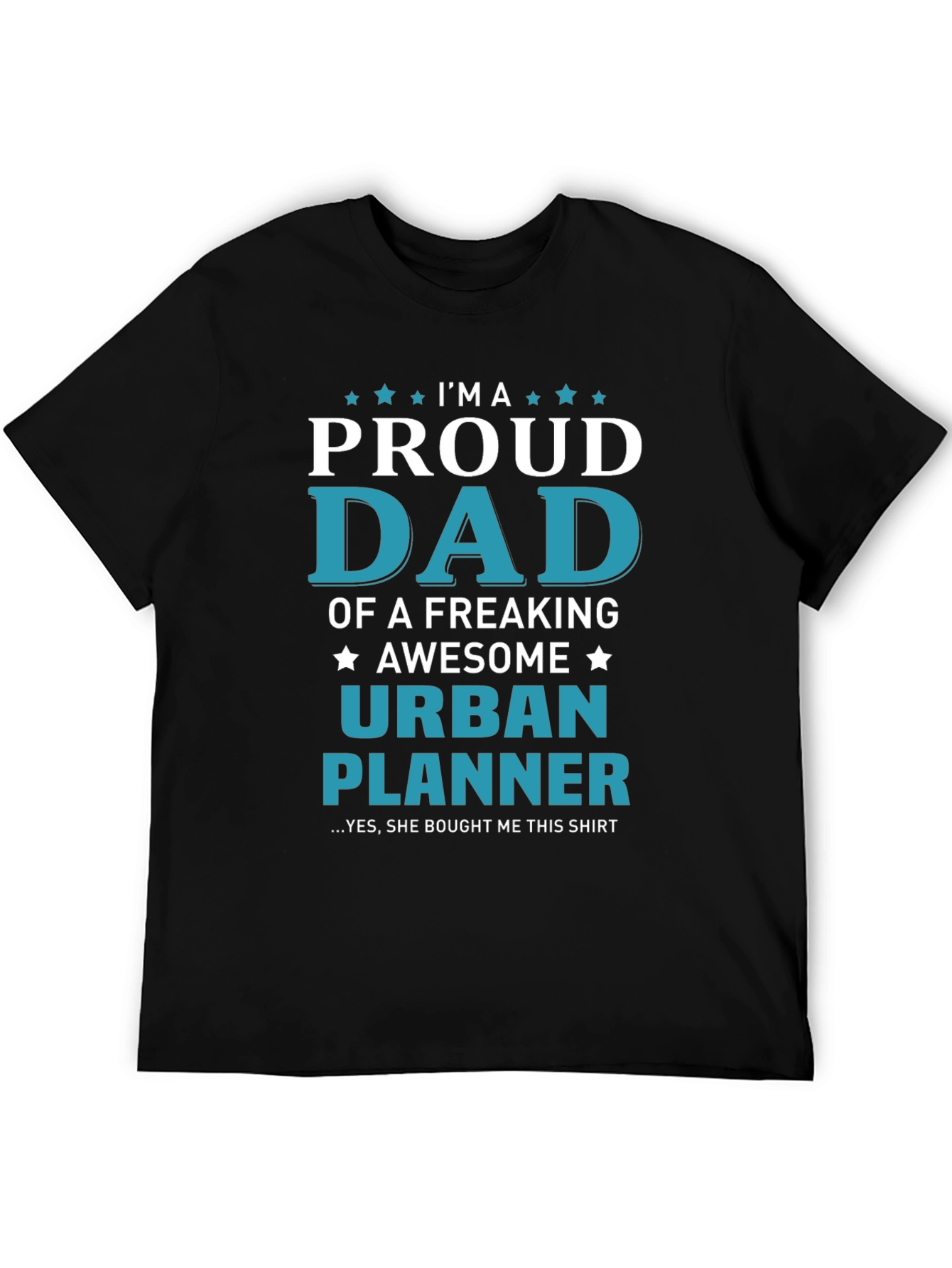 Camiseta Negra: Papá Orgulloso Planificador Urbano