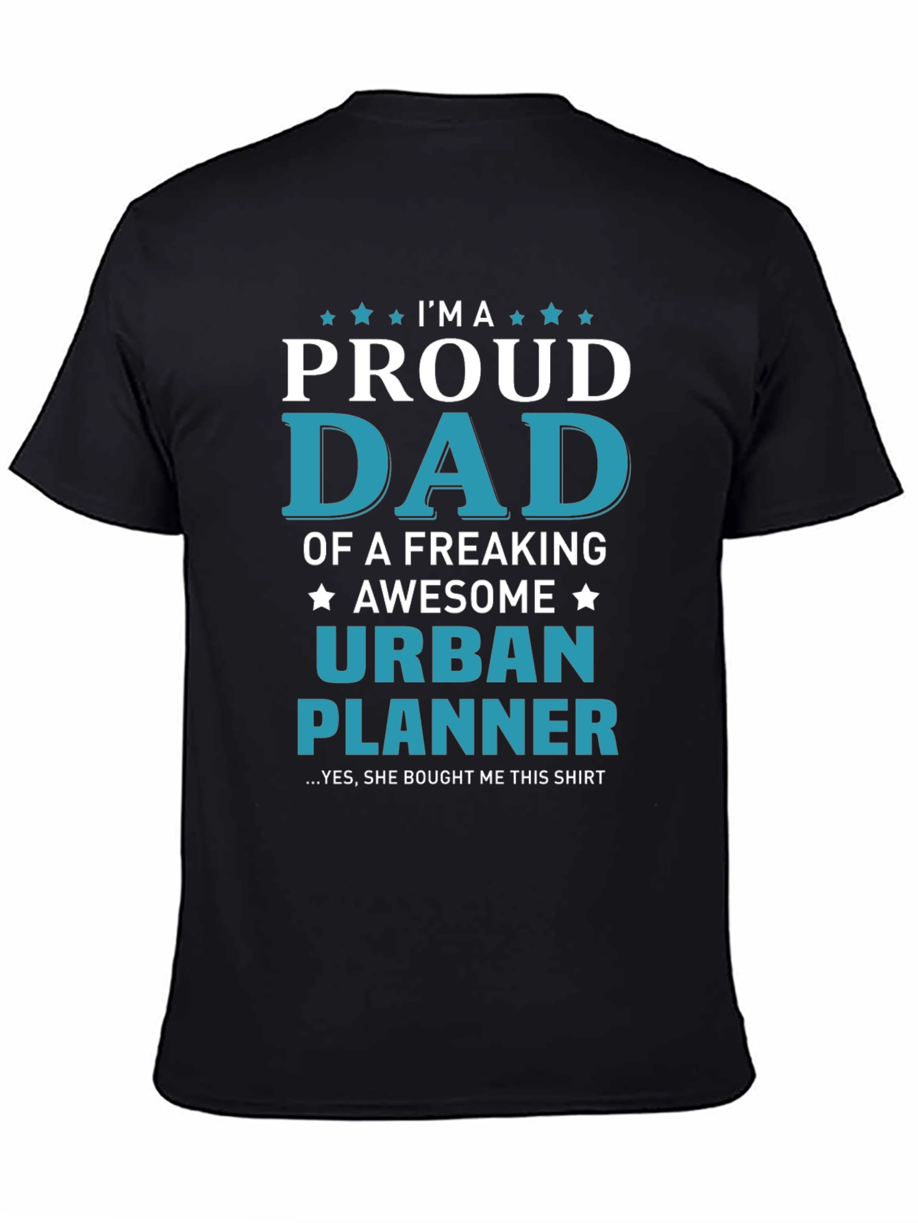 Camiseta Negra: Papá Orgulloso Planificador Urbano