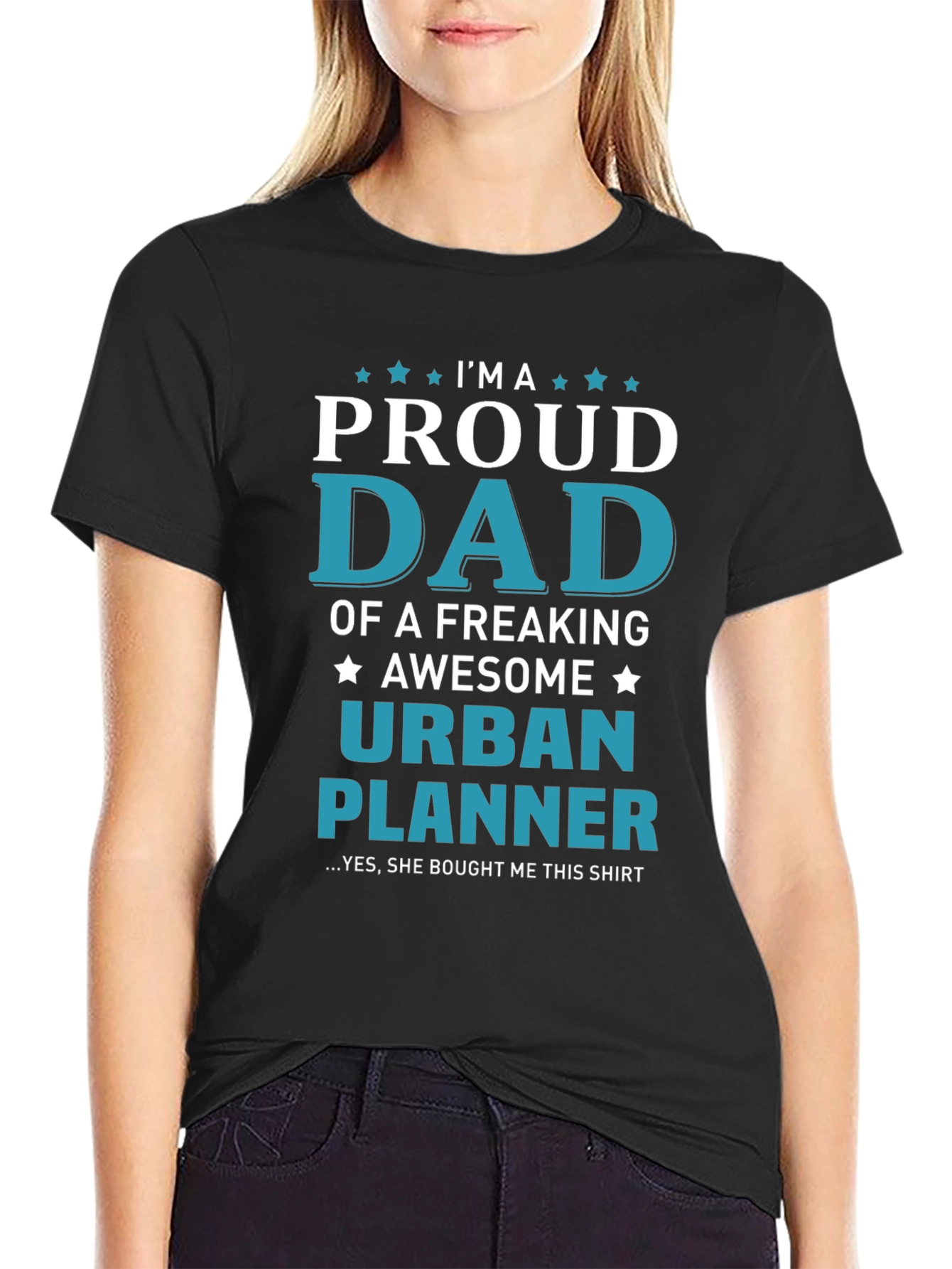 Camiseta Negra: Papá Orgulloso Planificador Urbano