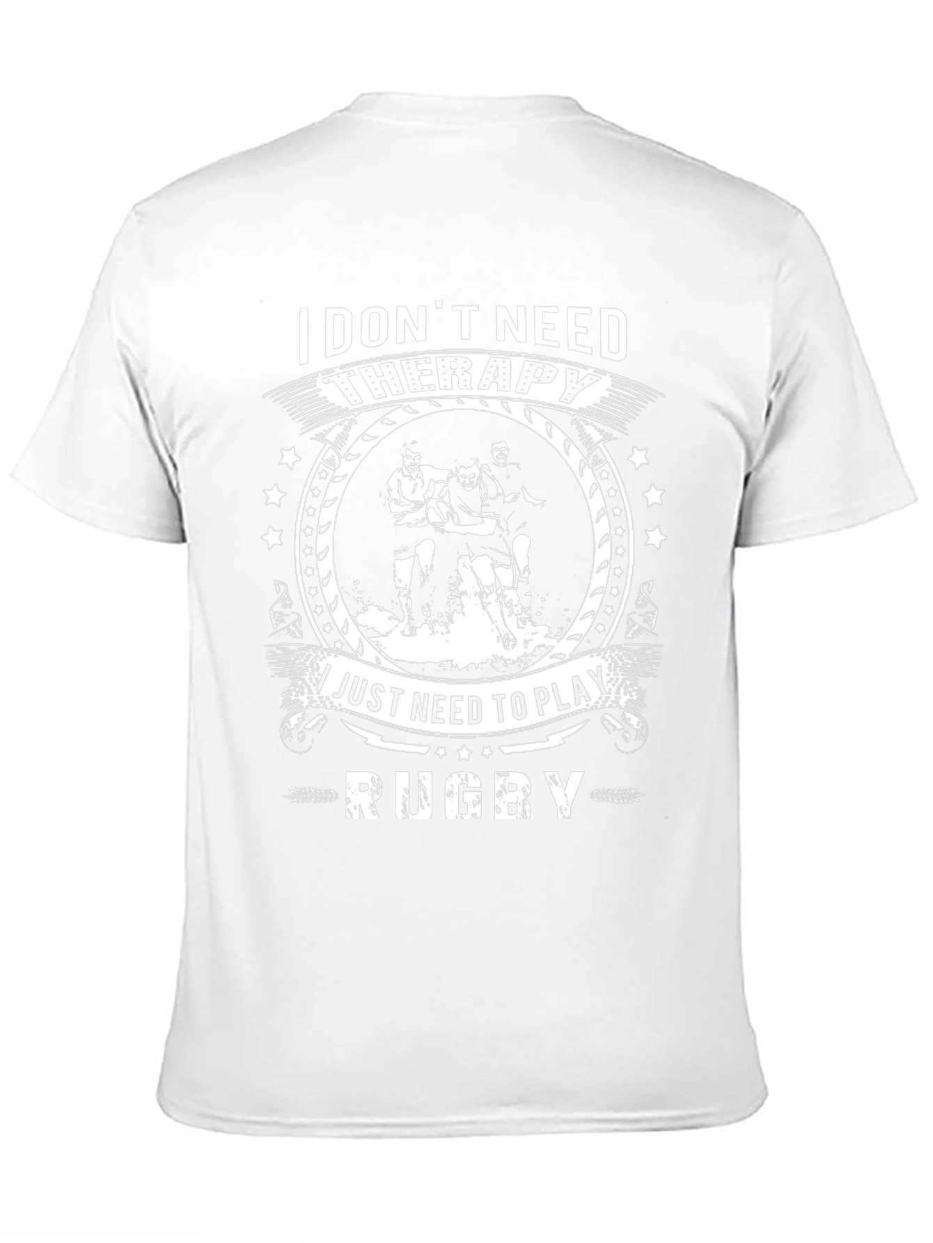 Camiseta Negra Rugby: No Necesito Terapia