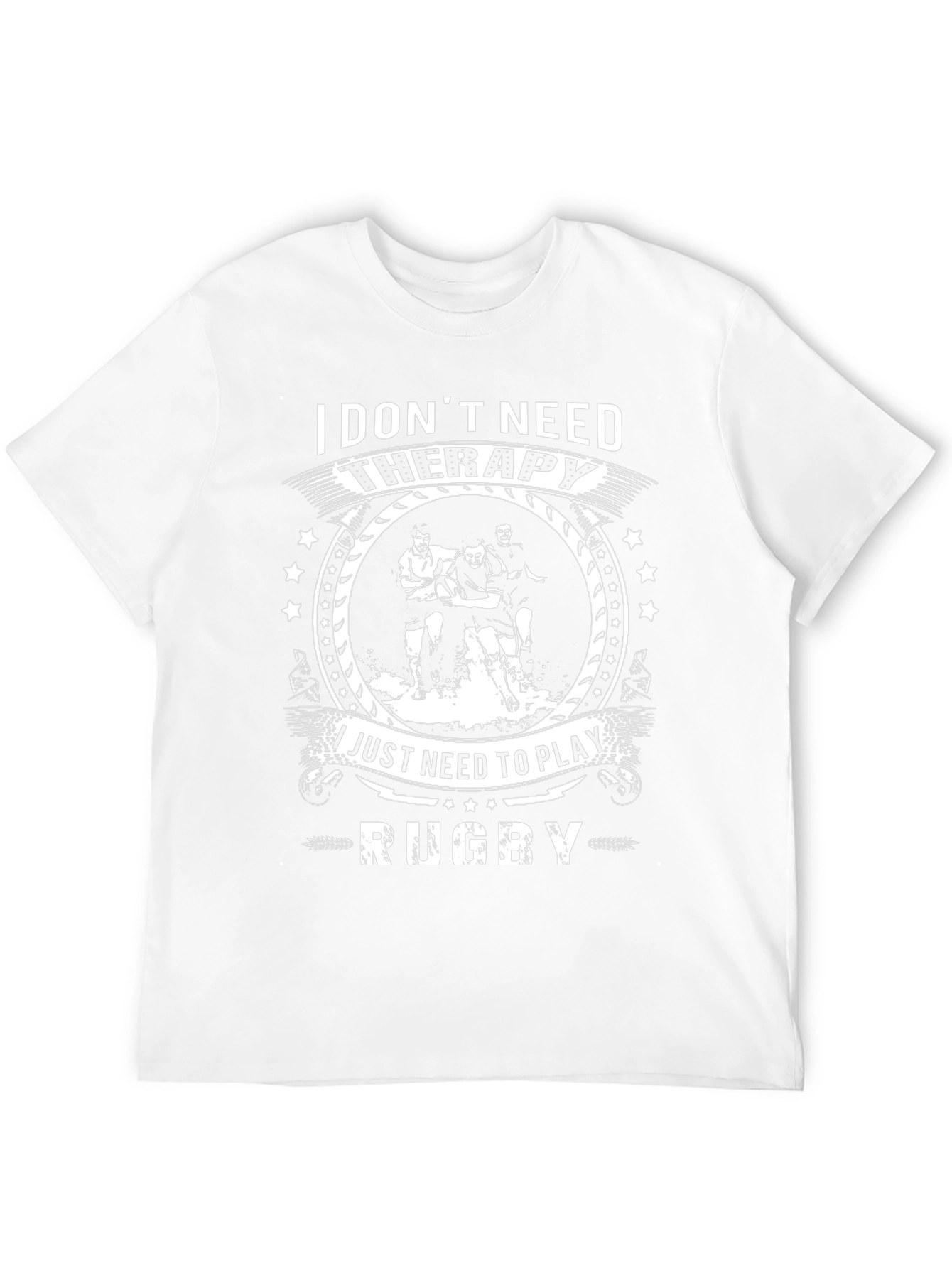 Camiseta Negra Rugby: No Necesito Terapia