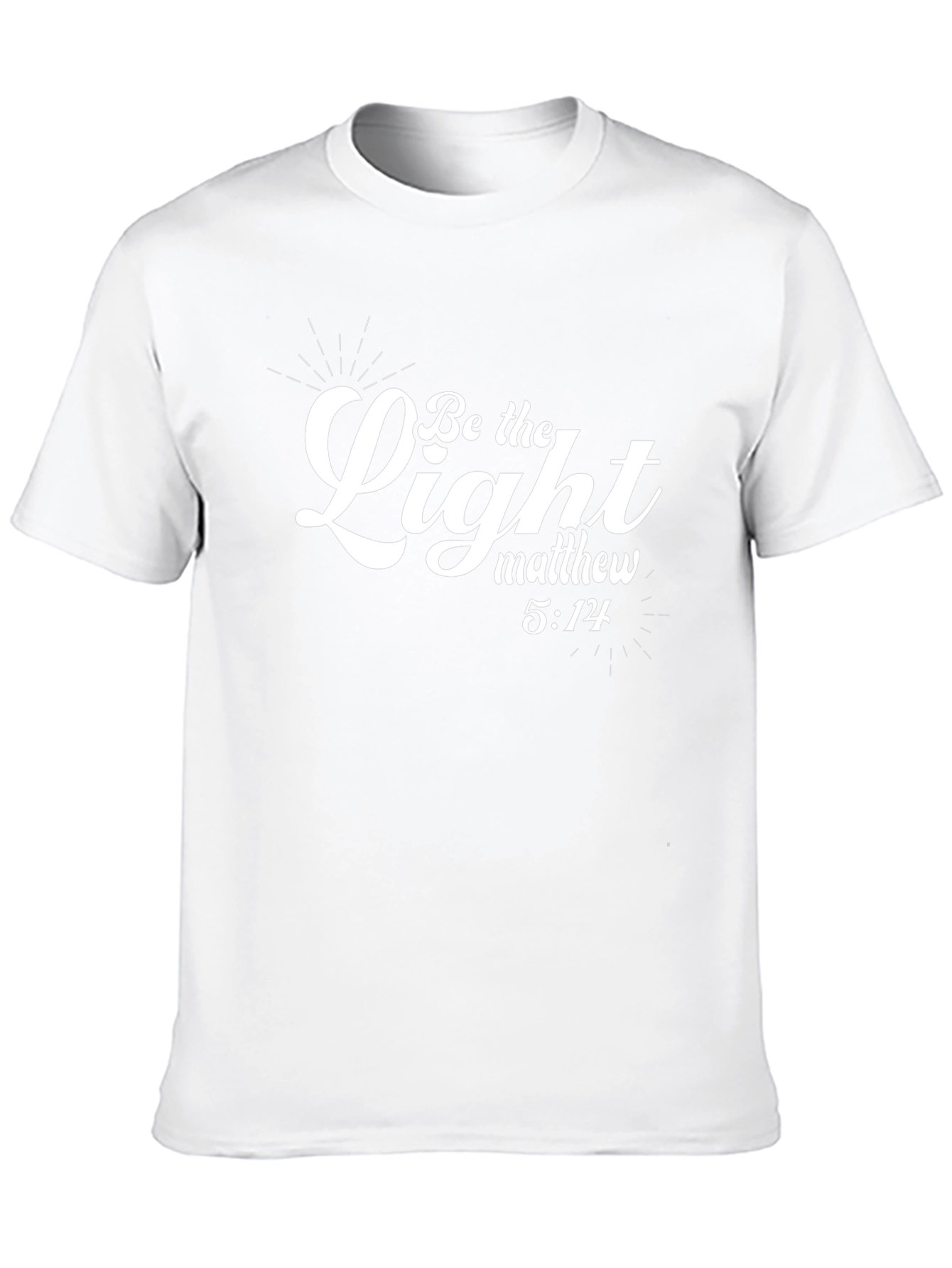 Camiseta Negra Sé la Luz con Cita Bíblica