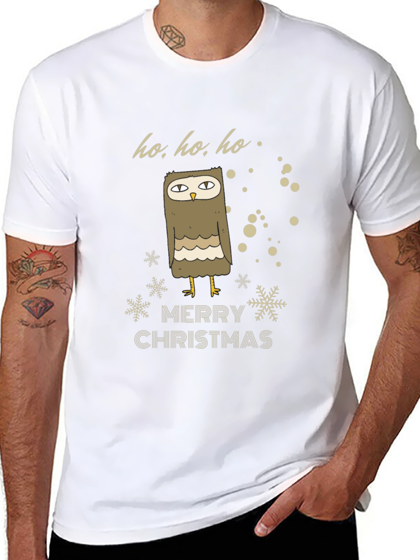 Camiseta Navideña con Búho