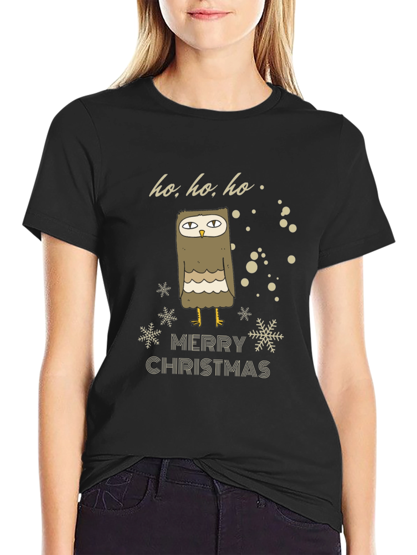 Camiseta Navideña con Búho