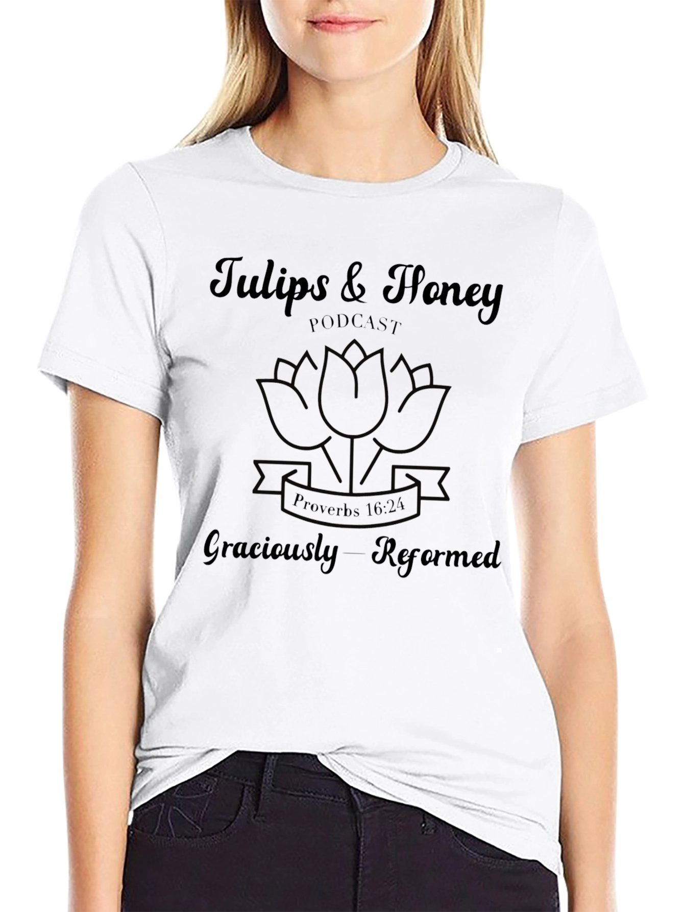 Camiseta Negra Tulips & Honey Podcast