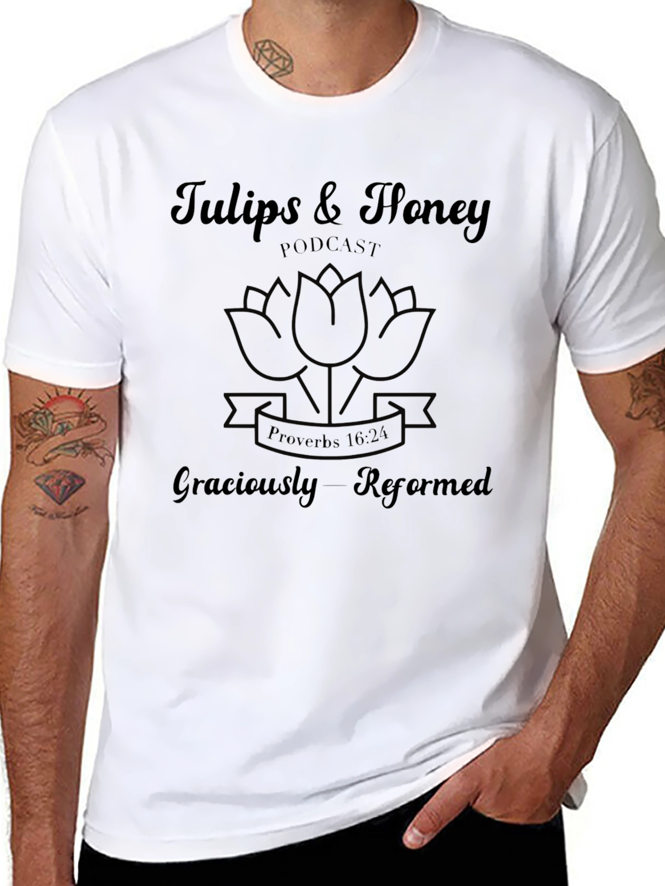 Camiseta Negra Tulips & Honey Podcast