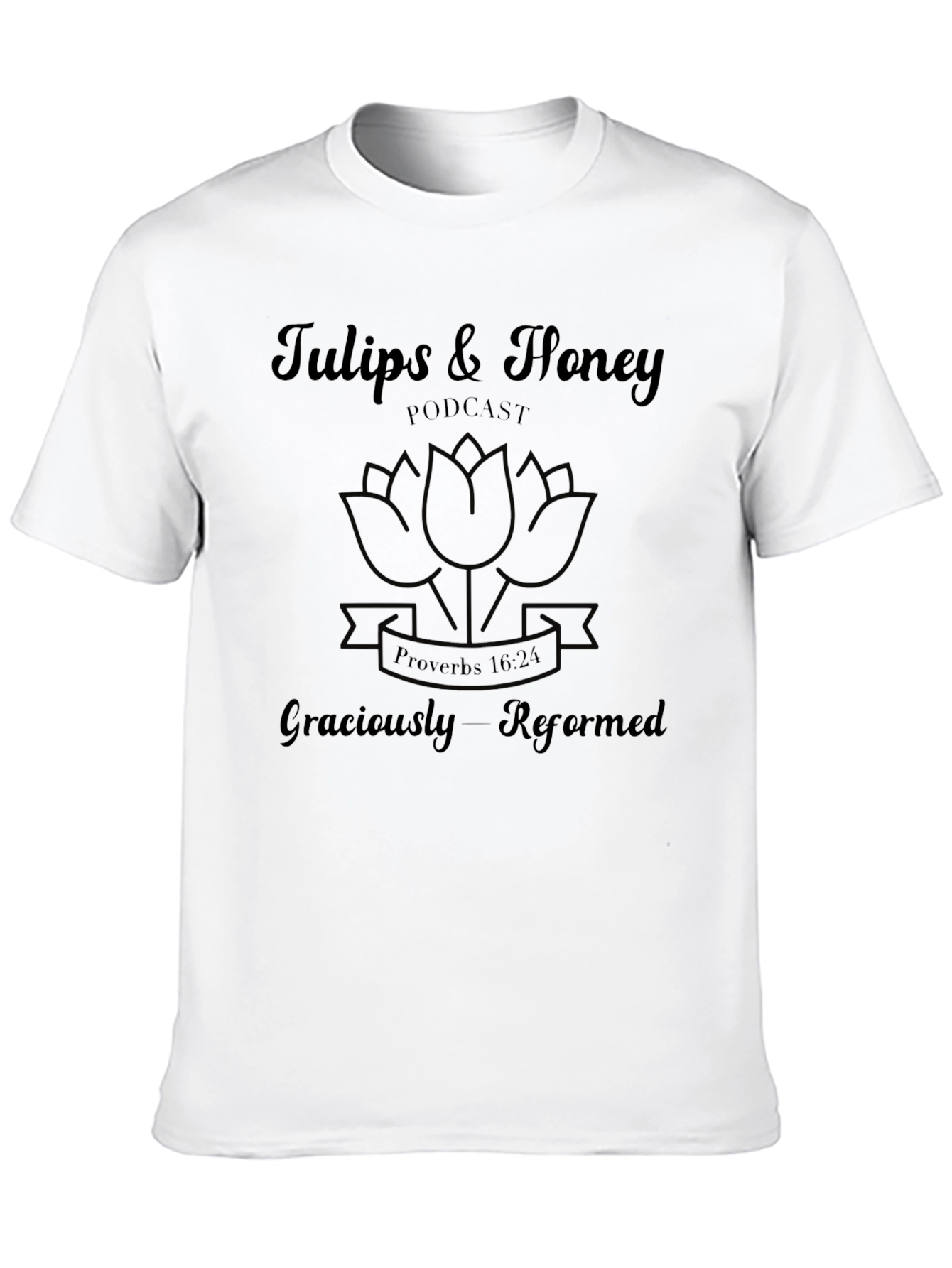 Camiseta Negra Tulips & Honey Podcast