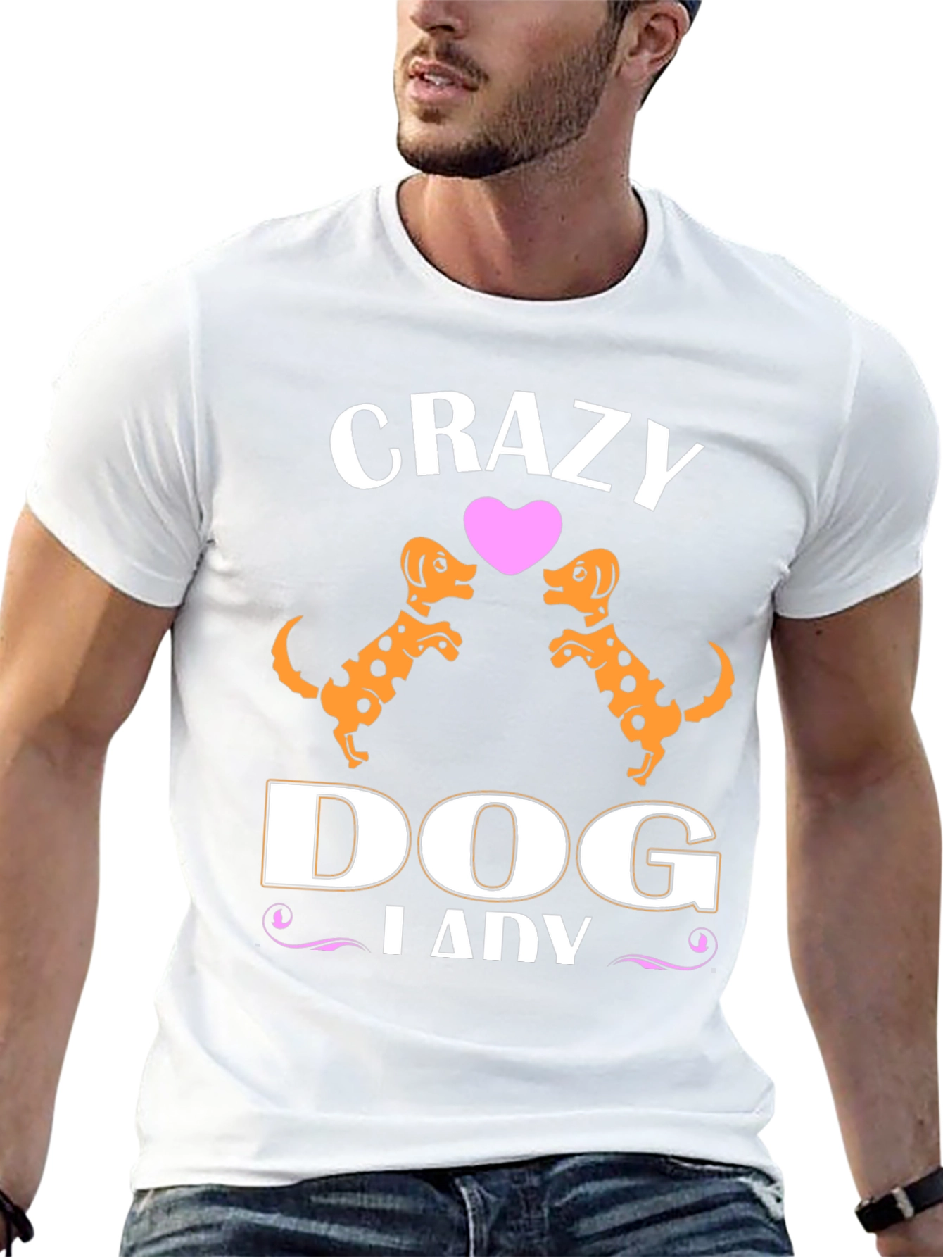 Camiseta Negra Crazy Dog Lady