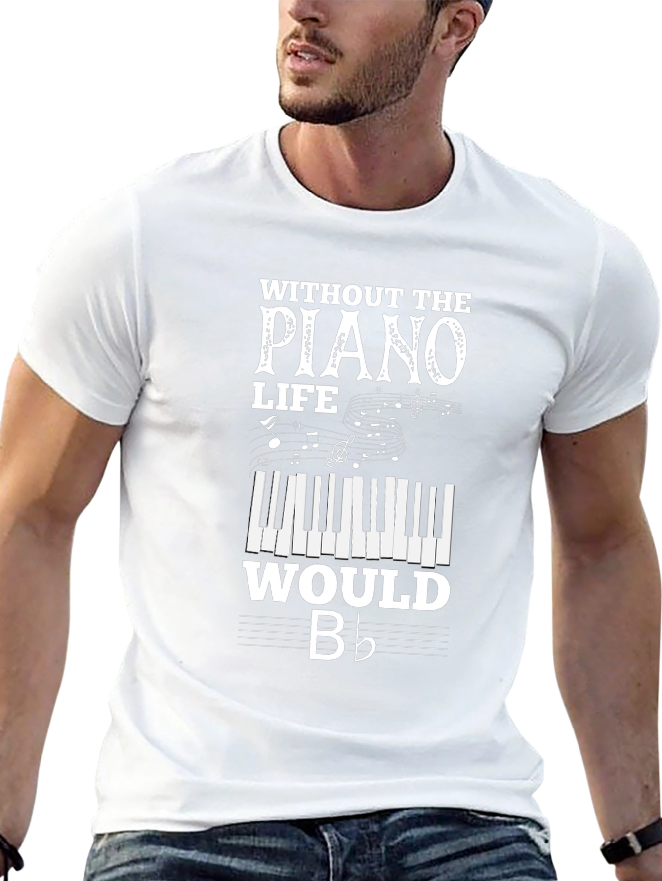 Camiseta Negra Sin Piano la Vida Sería B♭
