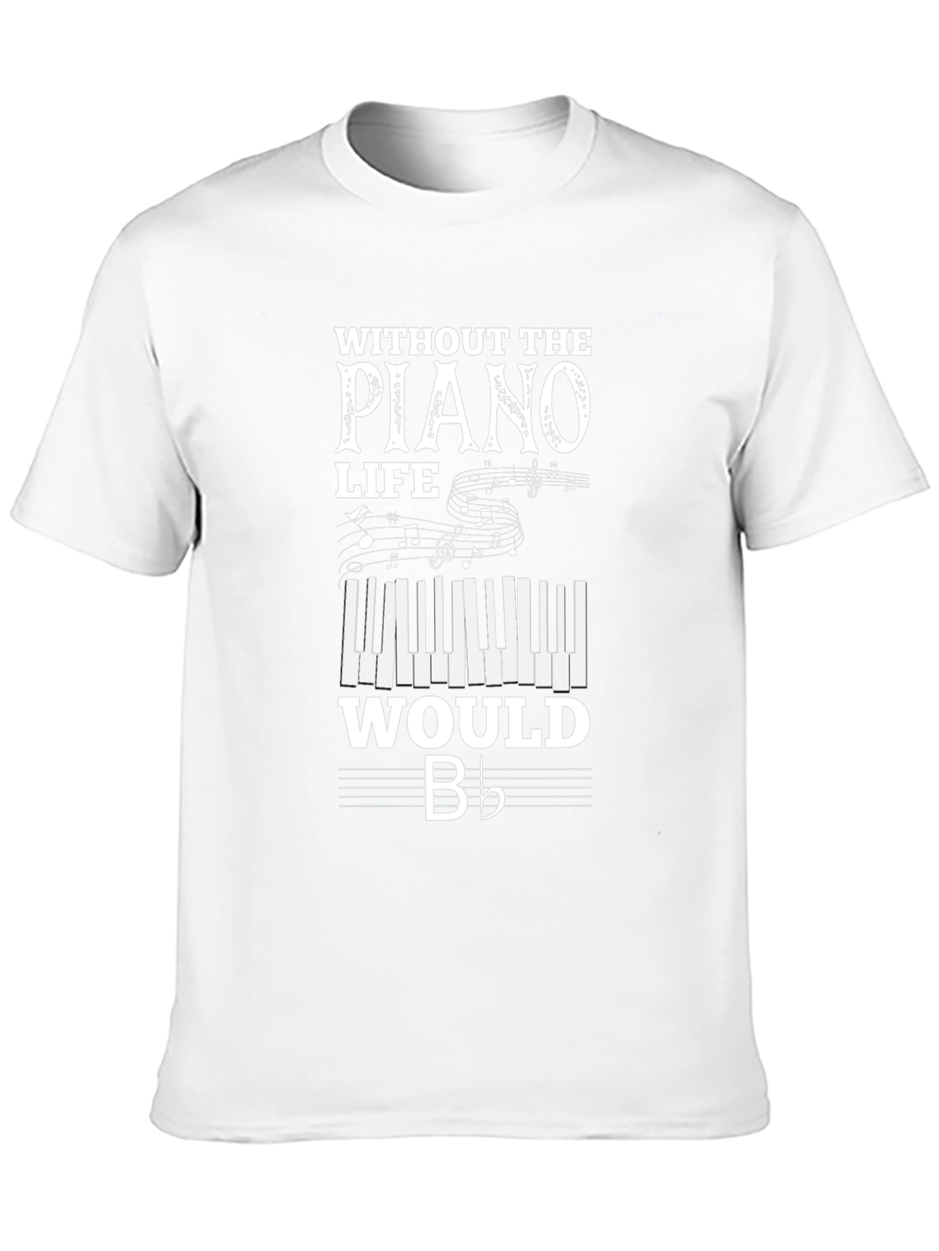 Camiseta Negra Sin Piano la Vida Sería B♭