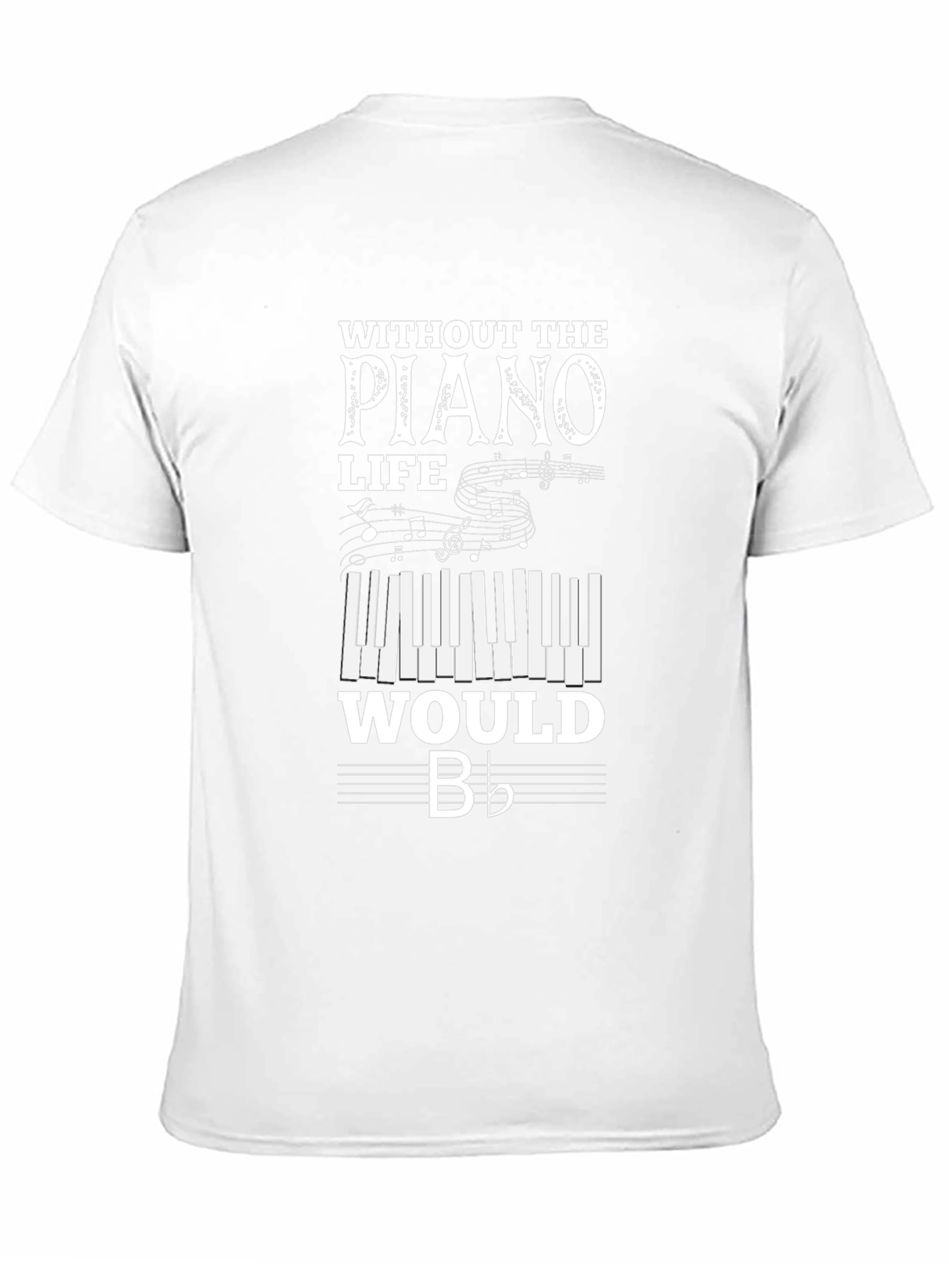 Camiseta Negra Sin Piano la Vida Sería B♭