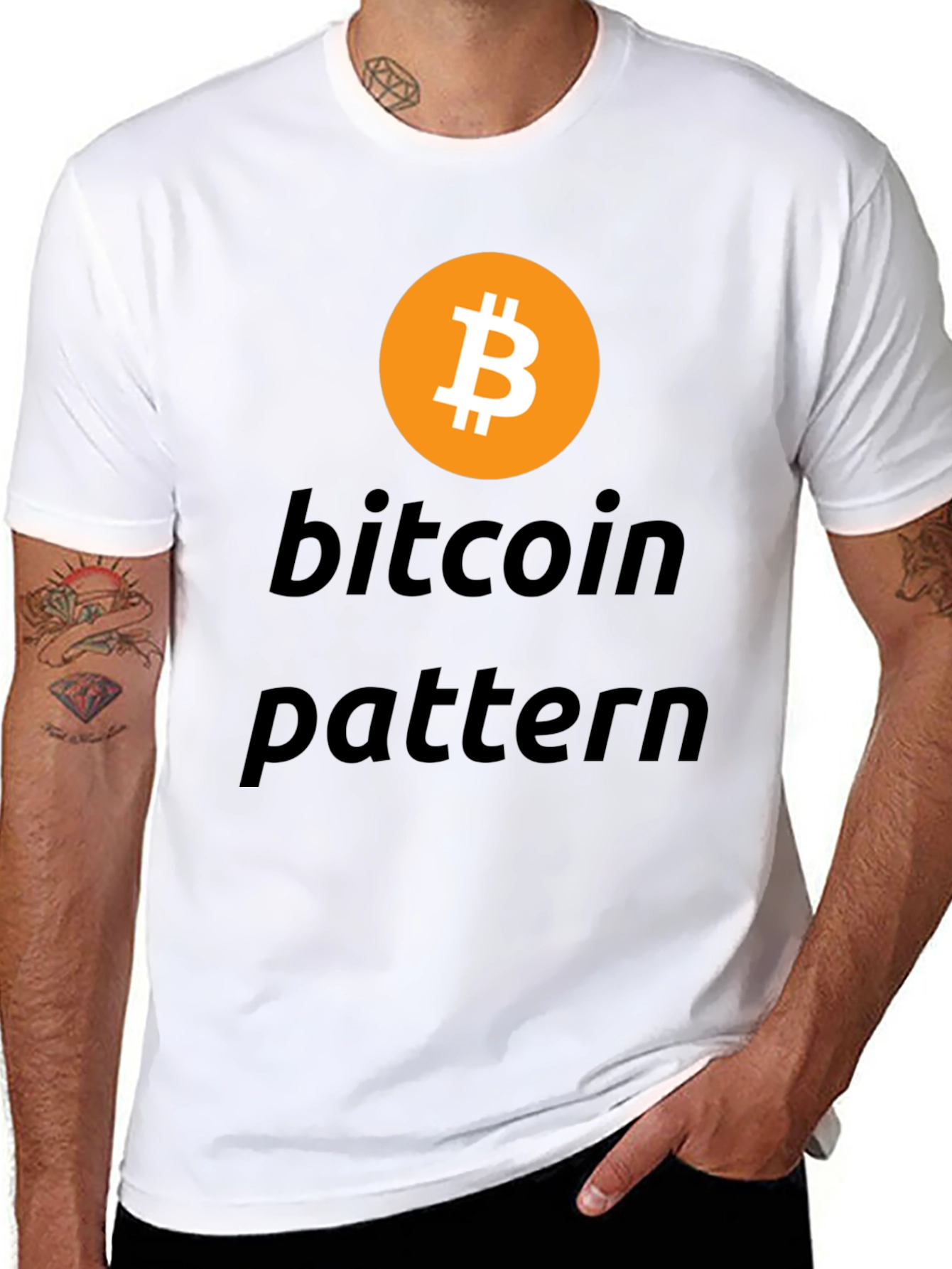 Camiseta Bitcoin Pattern - Crypto Fashion