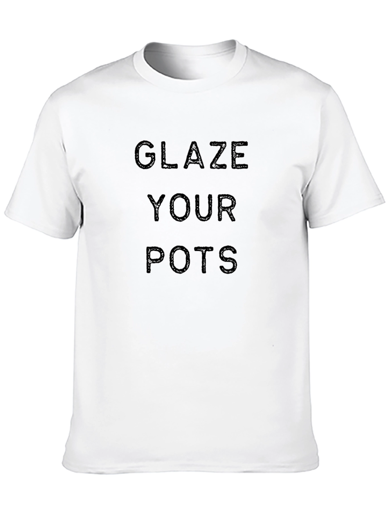 Camiseta Negra con Diseño: GLAZE YOUR POTS