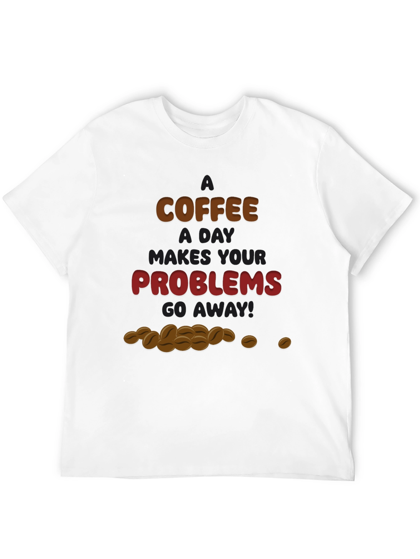 Camiseta Negra Café para Olvidar Problemas